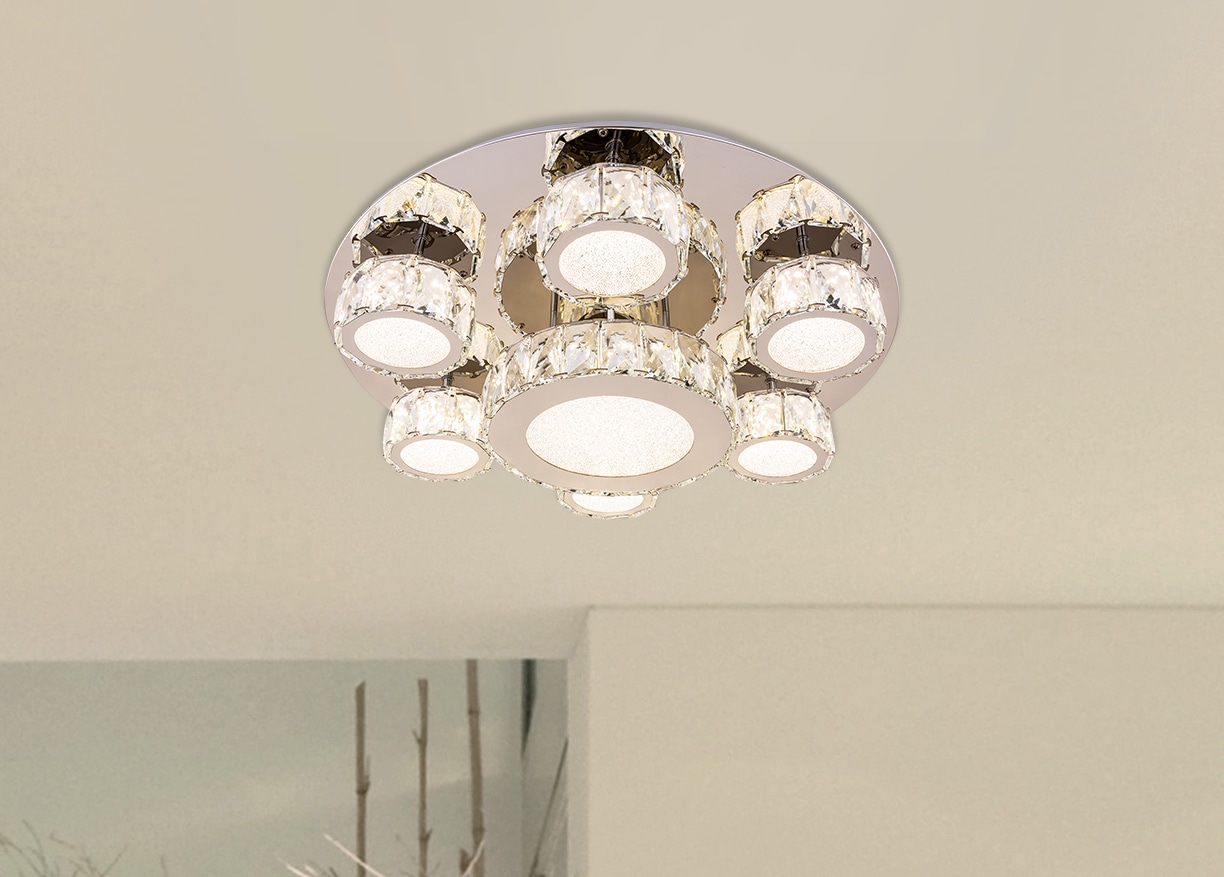 GLOBO LIGHTING LED Deckenleuchte »AMUR«, Leuchtmittel LED-Modul | LED fest integriert, Deckenlampe/rund/Wohnzimmer/Schlafzimmer/modern