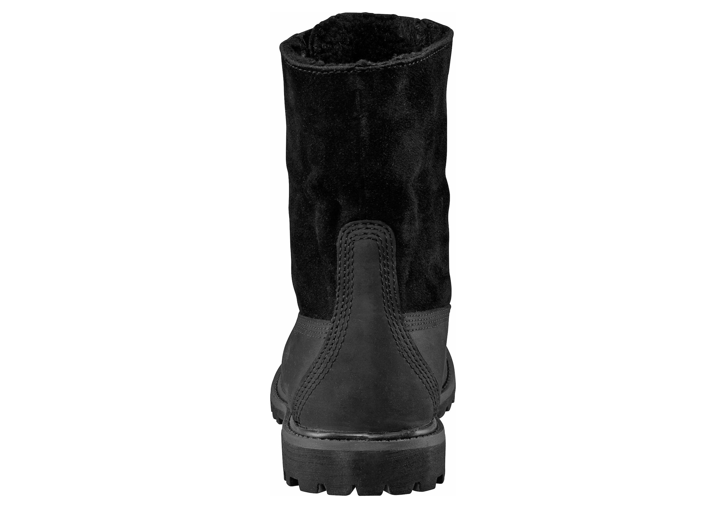 Authentics teddy fleece damenstiefel in schwarz best sale