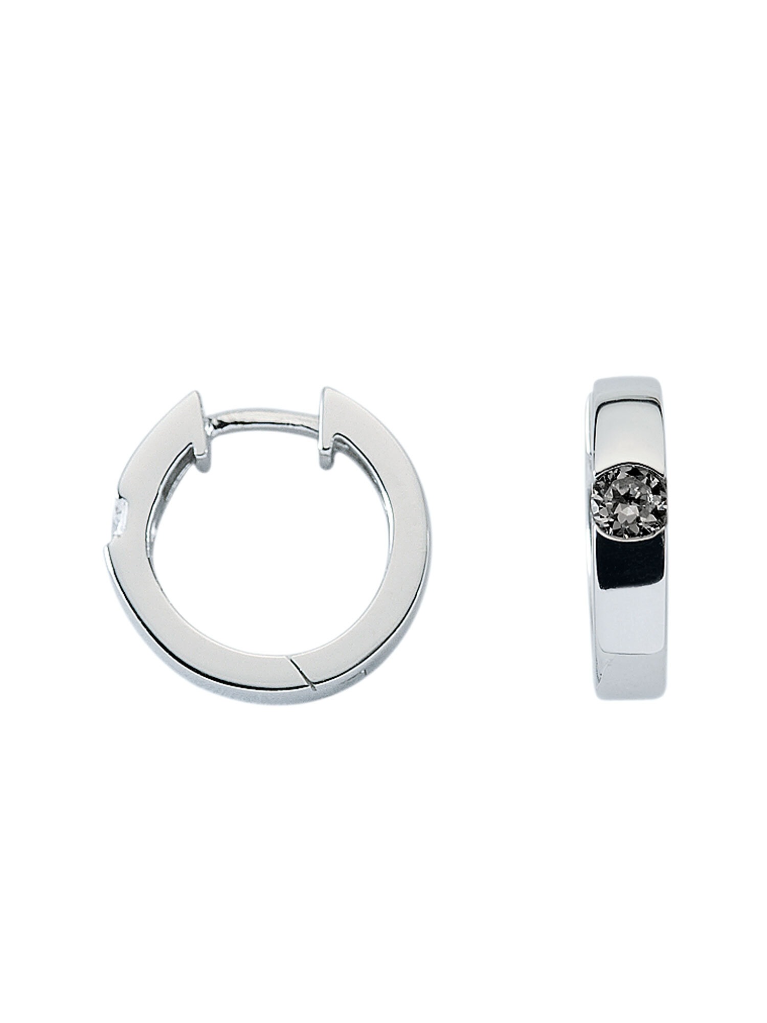 Adelia´s Paar Ohrhänger »925 Silber Ohrringe Creolen Ø 15 5 mm« mit Zirkonia Silberschmuck für Damen
