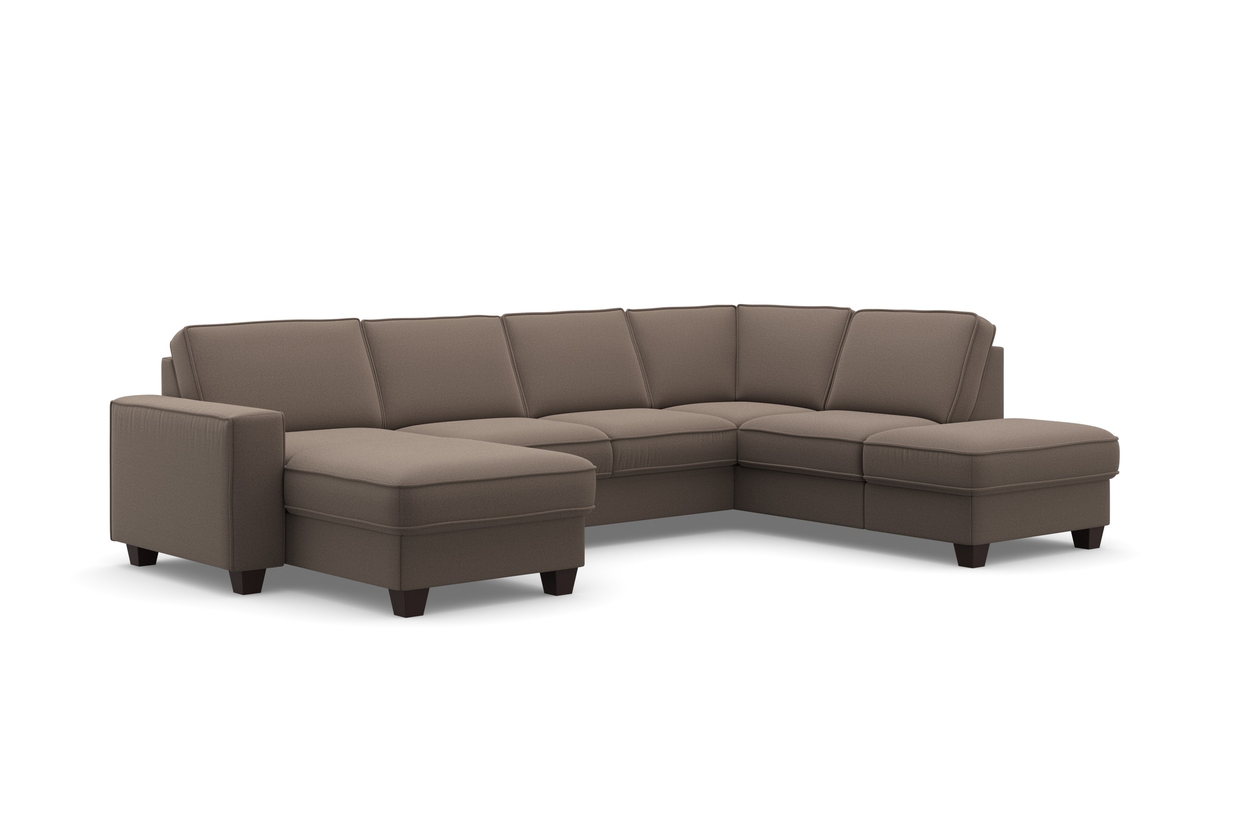 Home Affaire Wohnlandschaft County U-Form Taupe 2