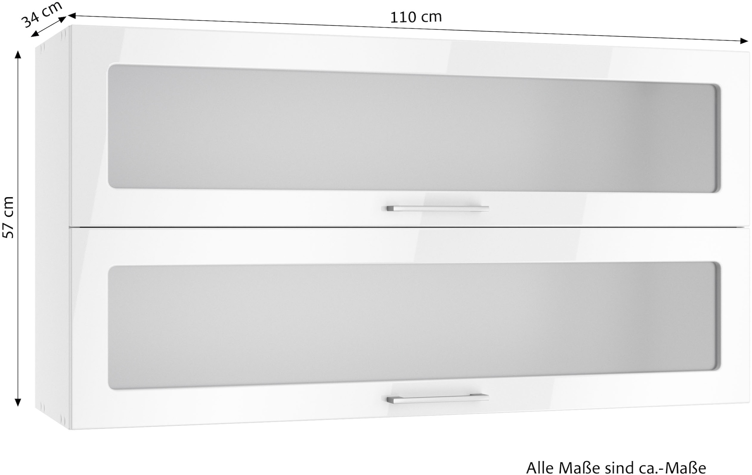 KOCHSTATION Klapphängeschrank »KS-Milan«, HELD Möbel, Klapphängeschrank 110 cm, matte oder hochglänzende Fronten