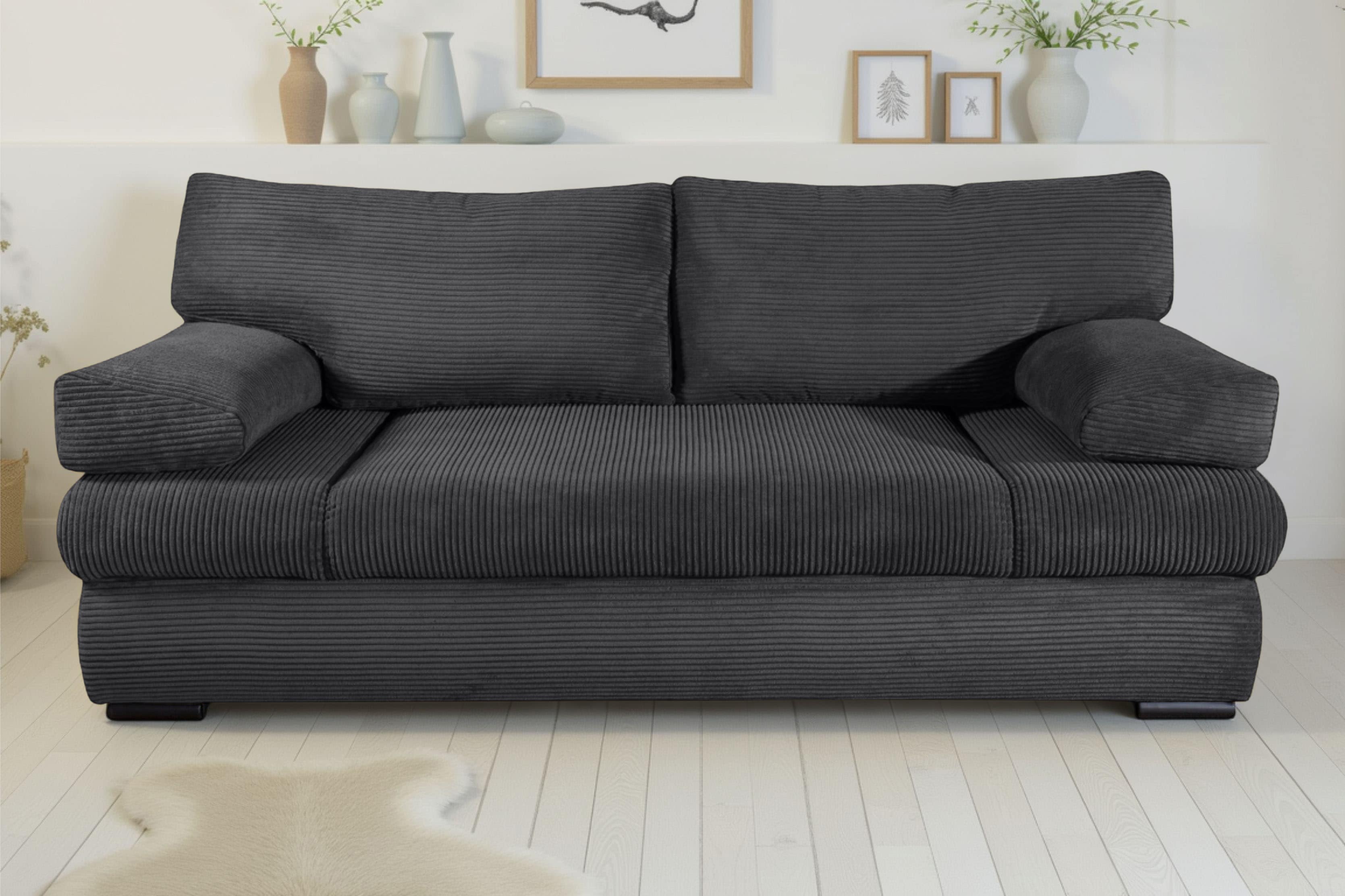 COLLECTION AB Schlafsofa "Tina, B: 200 cm, Liegefl. 146x200 cm" Schlaffunktion, Bettkasten & 2 Armlehnenkissen, Federkern