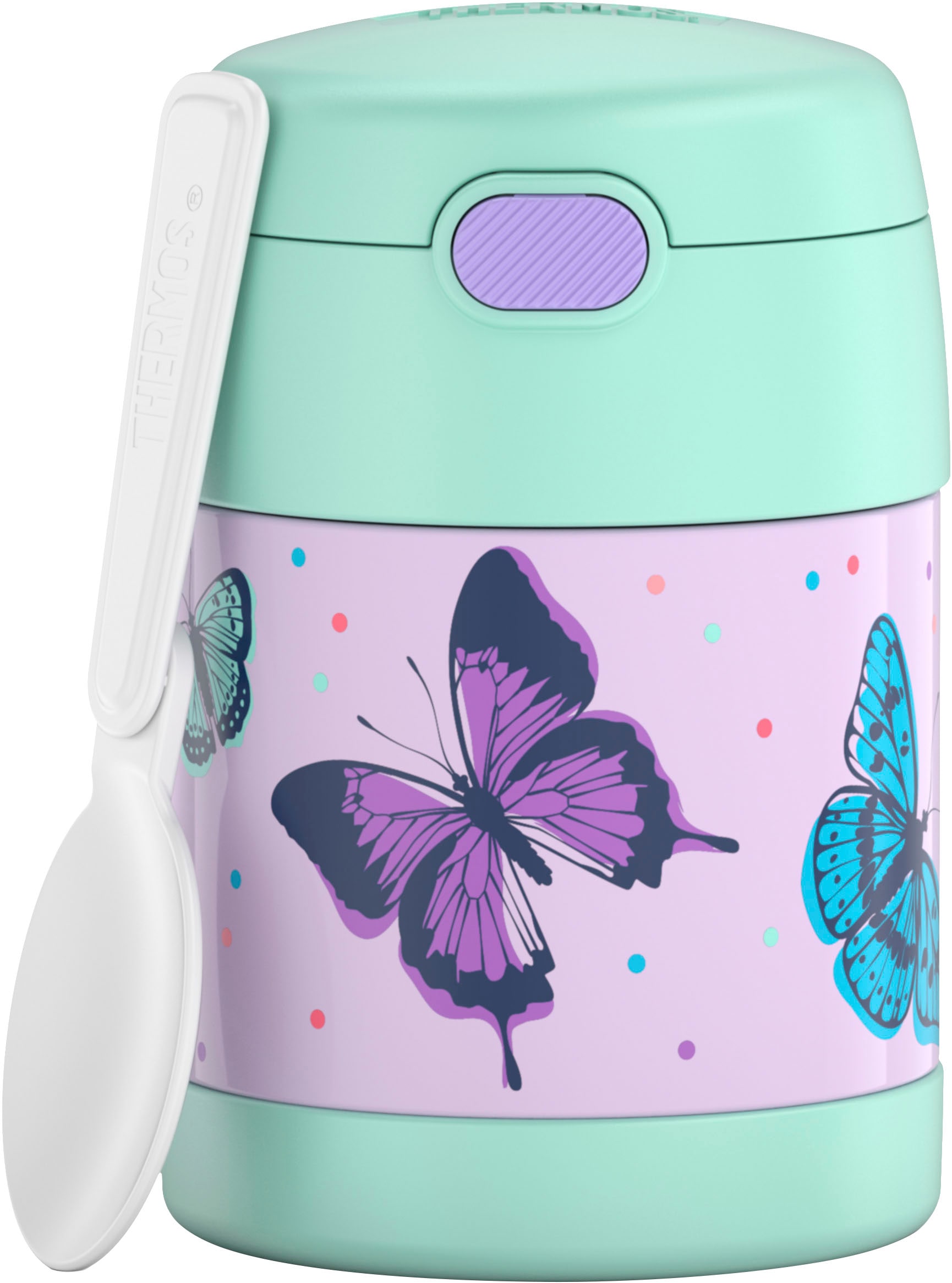 THERMOS Thermobehälter "FUNTAINER FOOD JAR, Thermobehälter für Essen, spülmaschinenfest" 0,3l, 5h heiß & 7h kalt, dicht & auslaufsicher, mit klappbarem Löffel