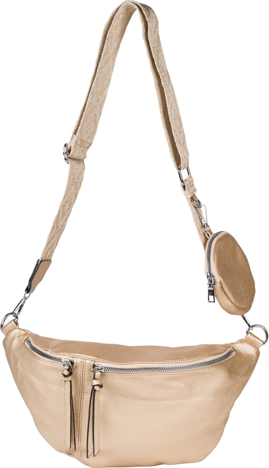 styleBREAKER Umhängetasche "Halbmond Crossbody Bag Set 3-Teilig"