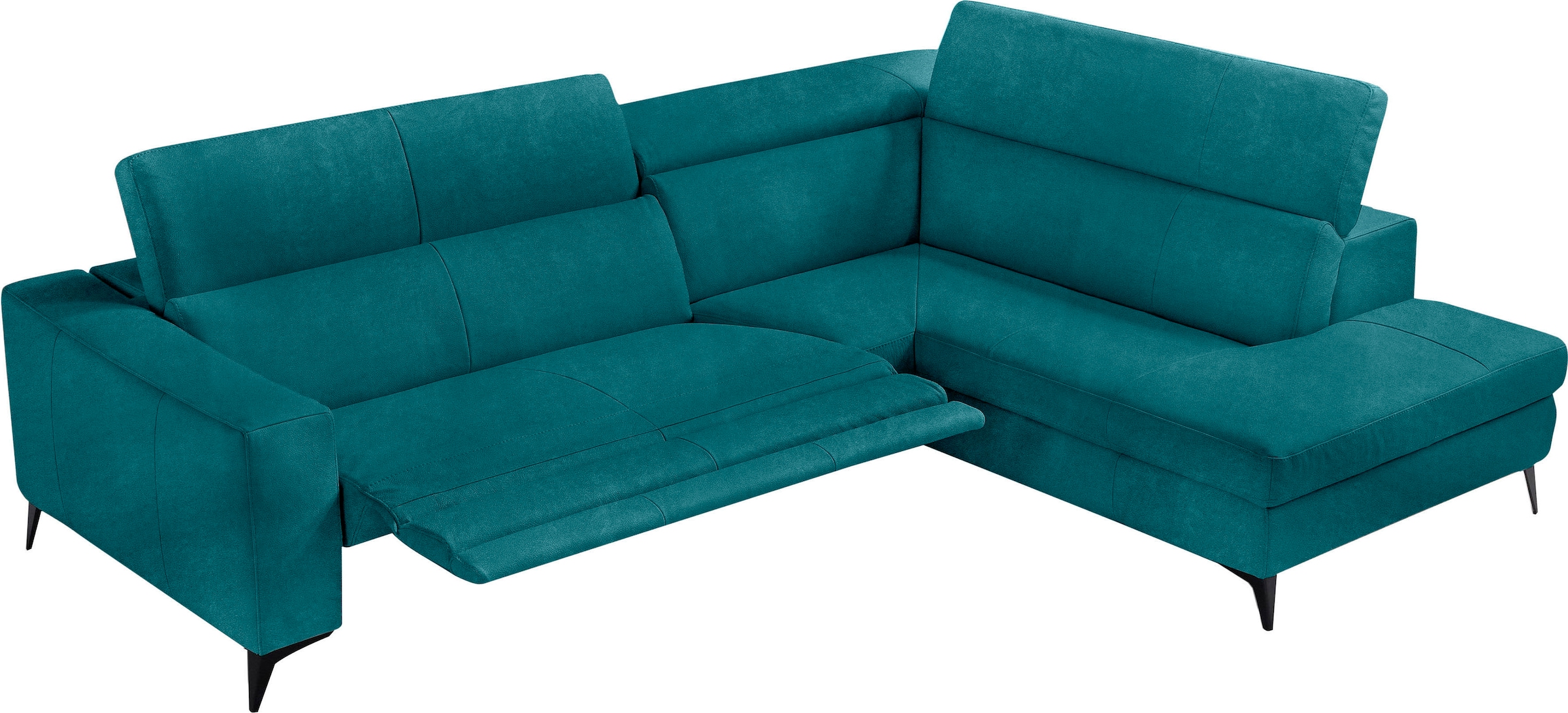 Egoitaliano Ecksofa "Edith, Designsofa mit hohem Sitzkomfort, Breite 269cm, L-Form" inkl. elektrischer Relaxfunktion und manuell verstellbaren Kopfteilen