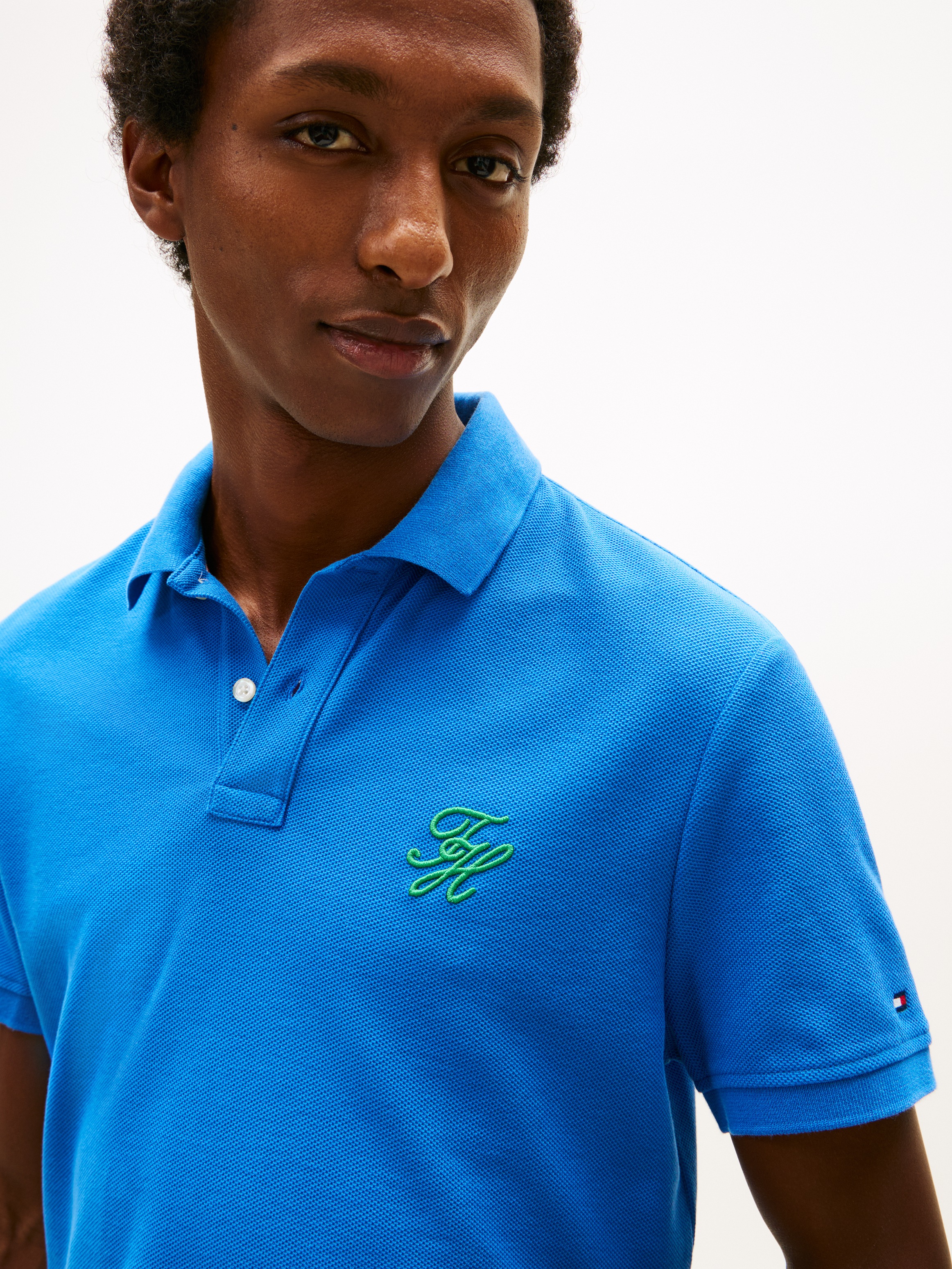 Tommy Hilfiger Poloshirt »TH SCRIPT REGULAR« aus Piqué mit Logo