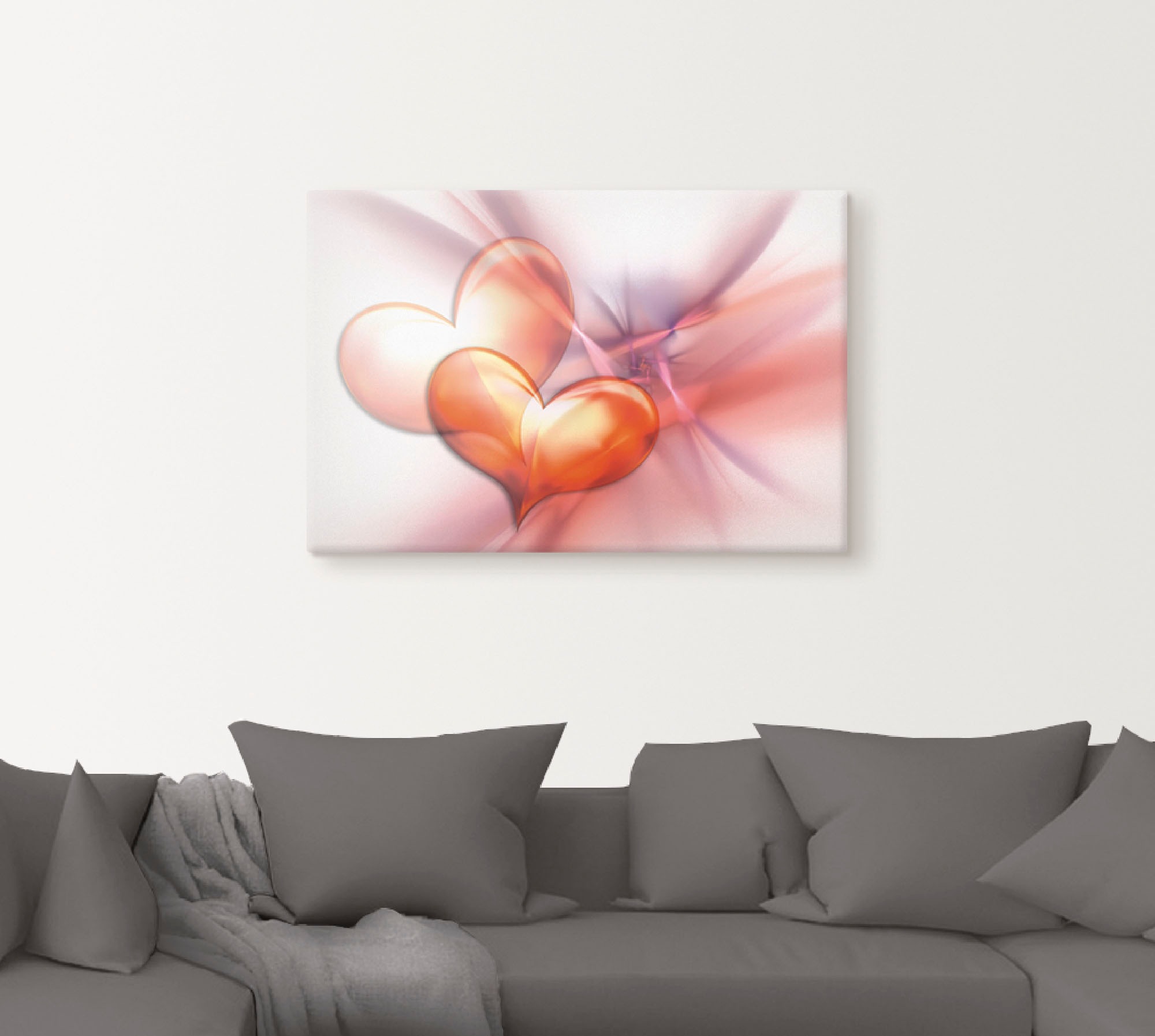 Thumbnail - Artland Wandbild "Das höchste Glück" Herzen 1 Stk. tlg. als Alubild, Outdoorbild, Leinwandbild, Poster, Wandaufkleber