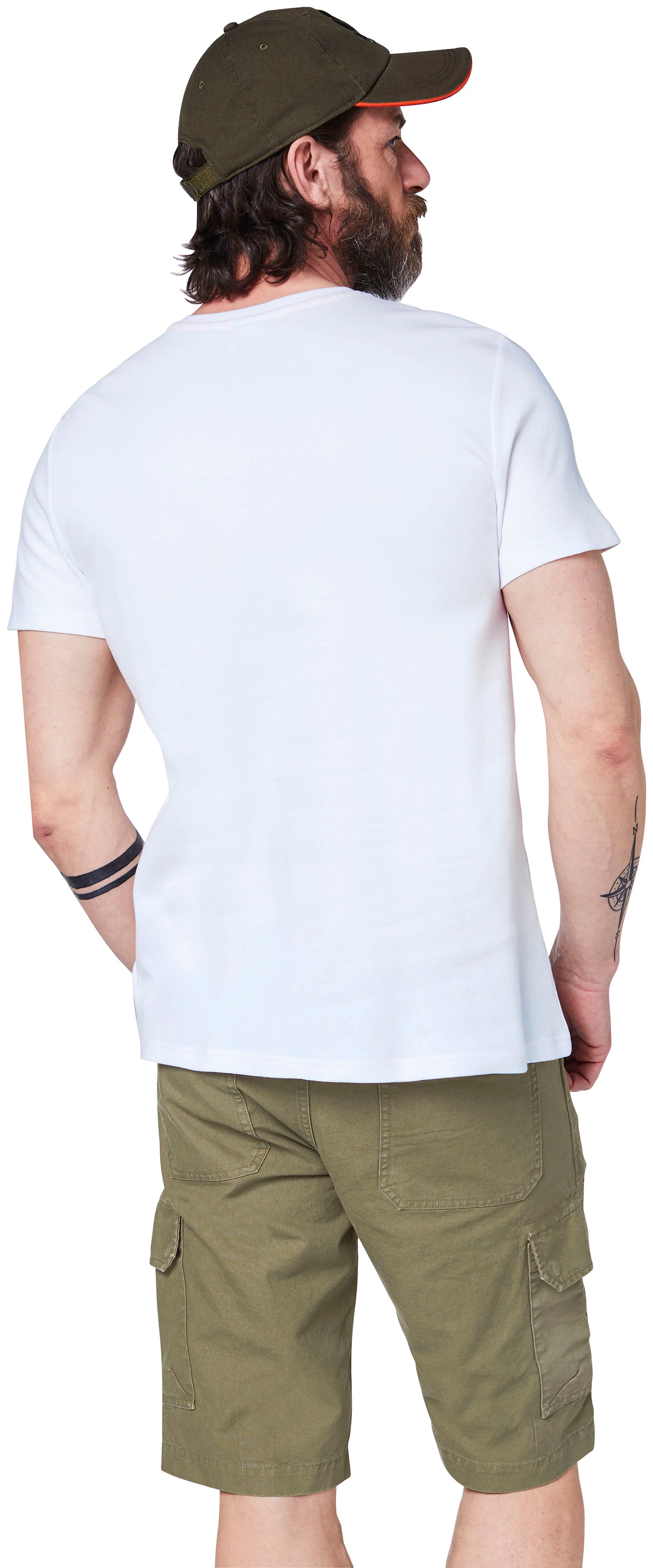 GARDENA T-Shirt »Bright Knopfleiste bestellen White«, mit ▷ BAUR 