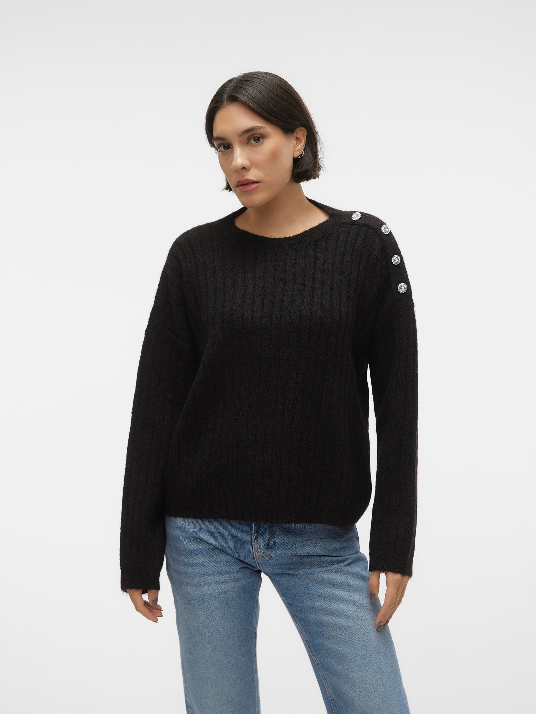 Vero Moda Rundhalspullover VMElya (1-tlg) Plain/ohne Details günstig online kaufen