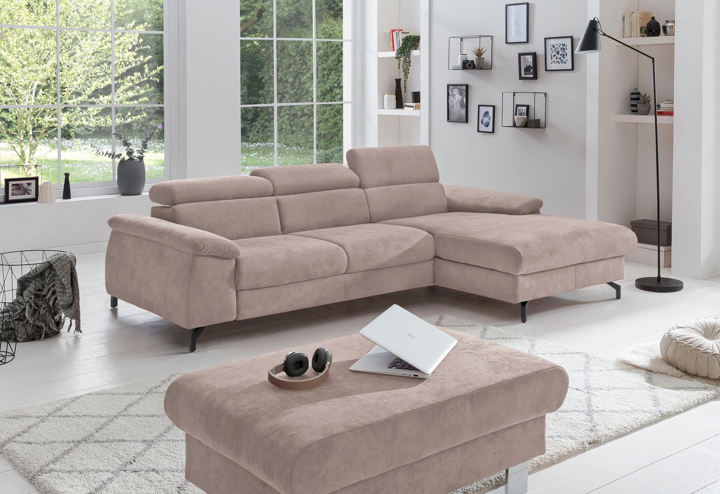 COTTA Polstergarnitur "Komaris L-Form", (Set), Set bestehend aus: Ecksofa m günstig online kaufen