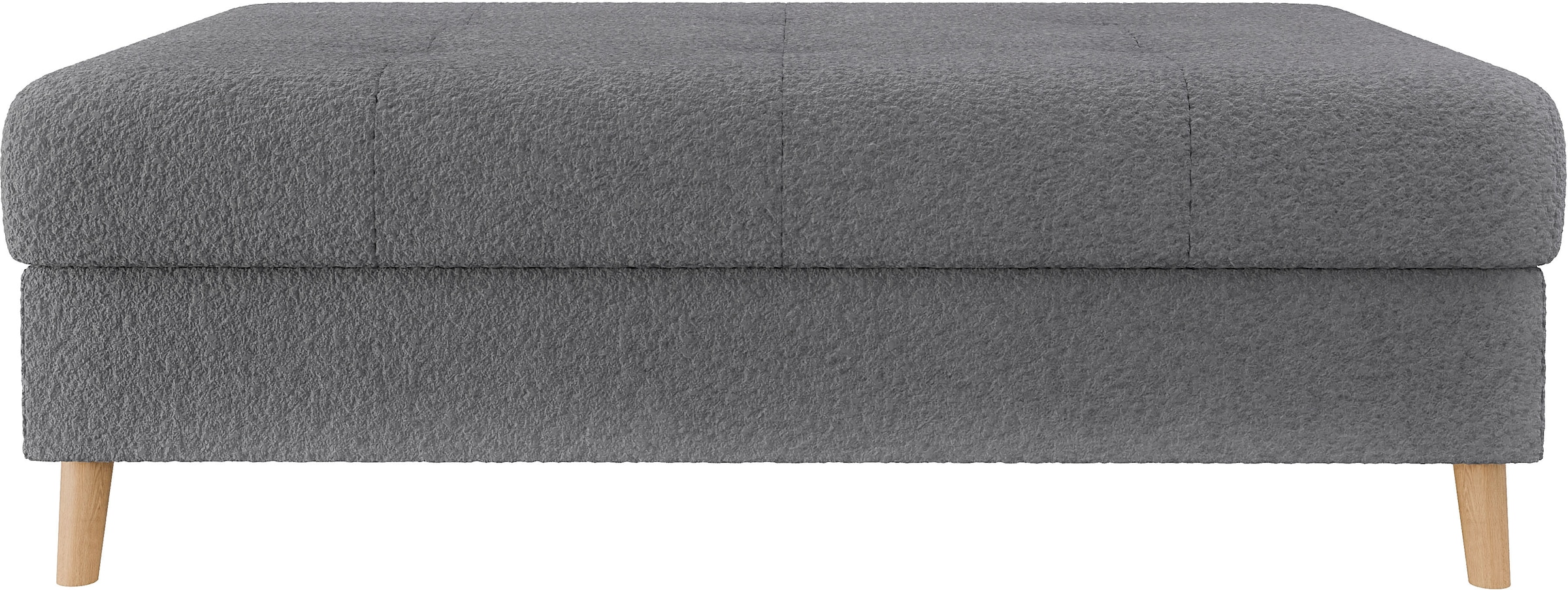 Home affaire Polsterhocker »CHARRE XXL, Steppung im Sitzbereich, Maße: B/T/H: 118/73/40 cm«, passend zur Serie CHARRE, auch in Cord und Bouclé