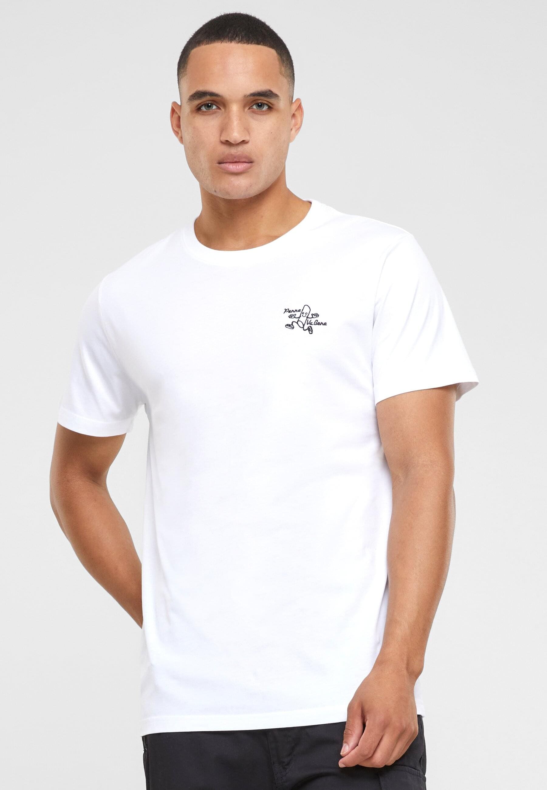 MisterTee T-Shirt »MisterTee Herren Penne Va Bene Tee EMB«, (1 tlg.)