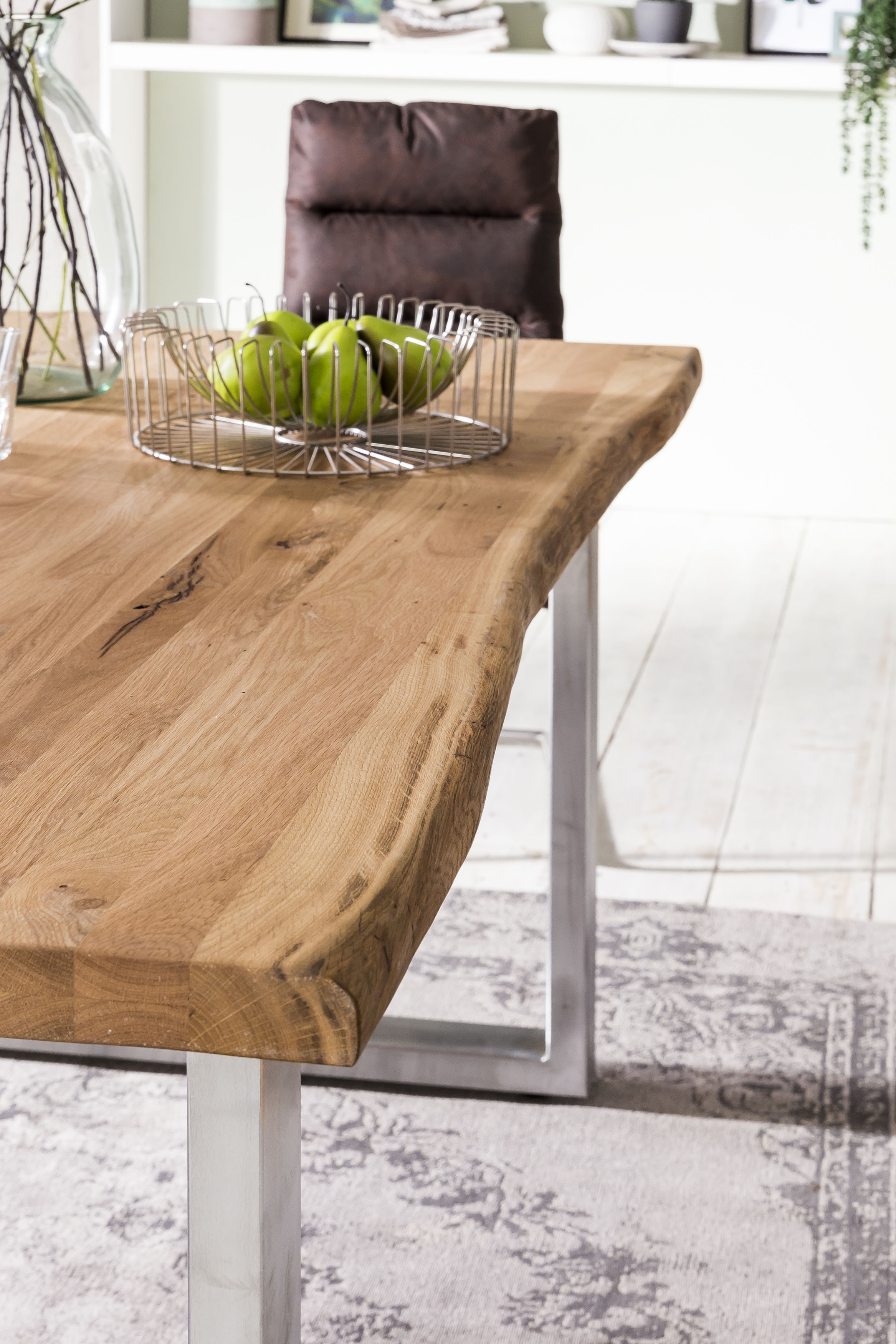 Thumbnail - Home affaire Esstisch "Tristan" Eiche massiv mit Baumkante