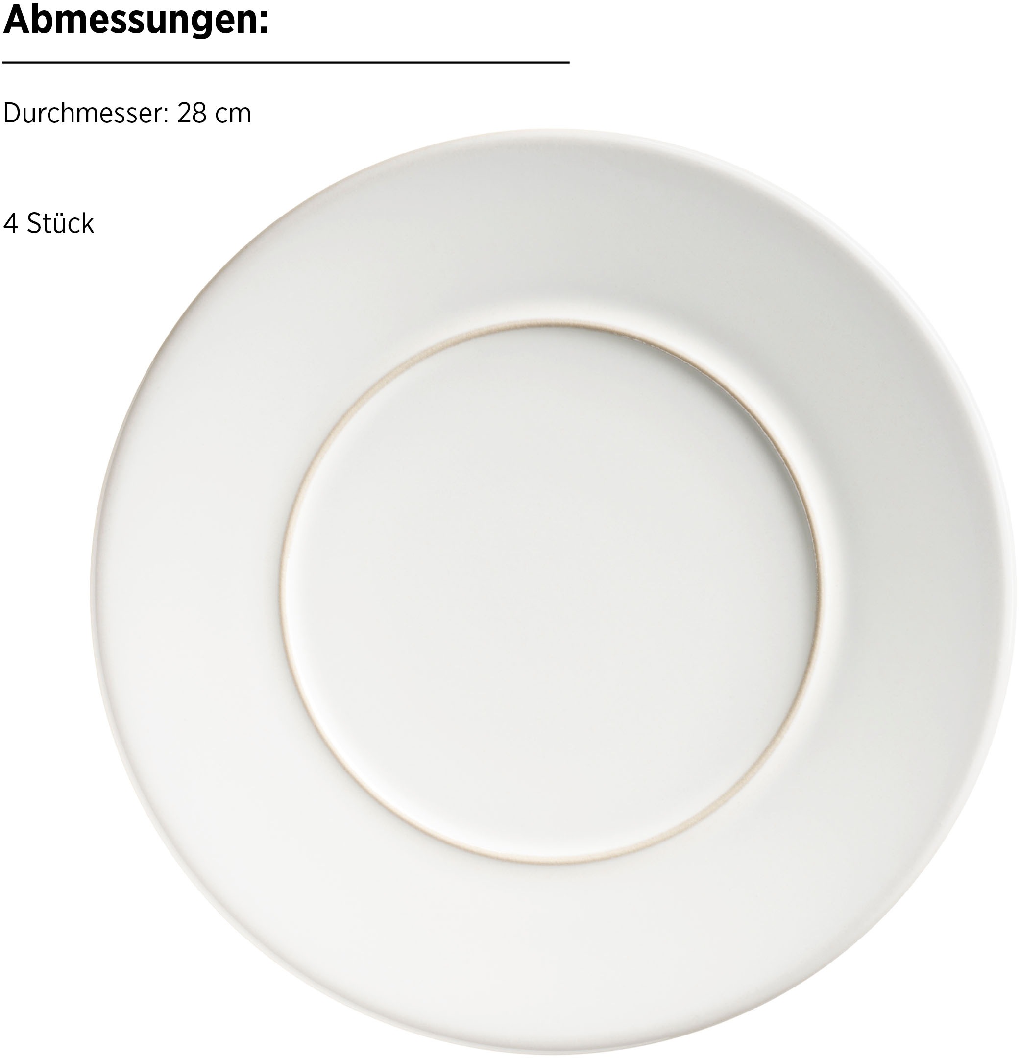MÄSER Speiseteller »UNICO, Speiseteller Set, Steinzeug«