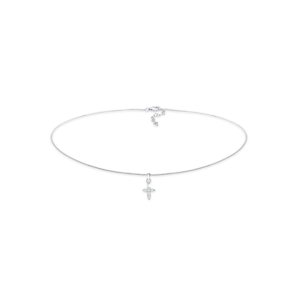 Elli Collier »Choker Kreuz Religion Zirkonia 925 Silber«