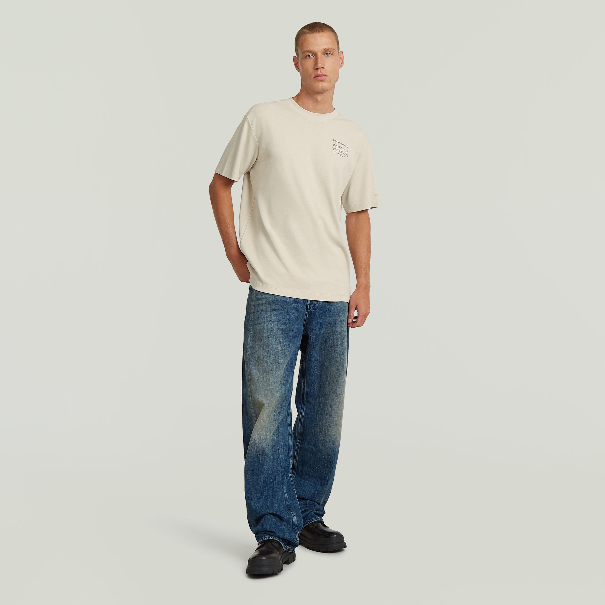 G-STAR T-Shirt »Script« mit kleinem Print auf der Brust, Regular Fit