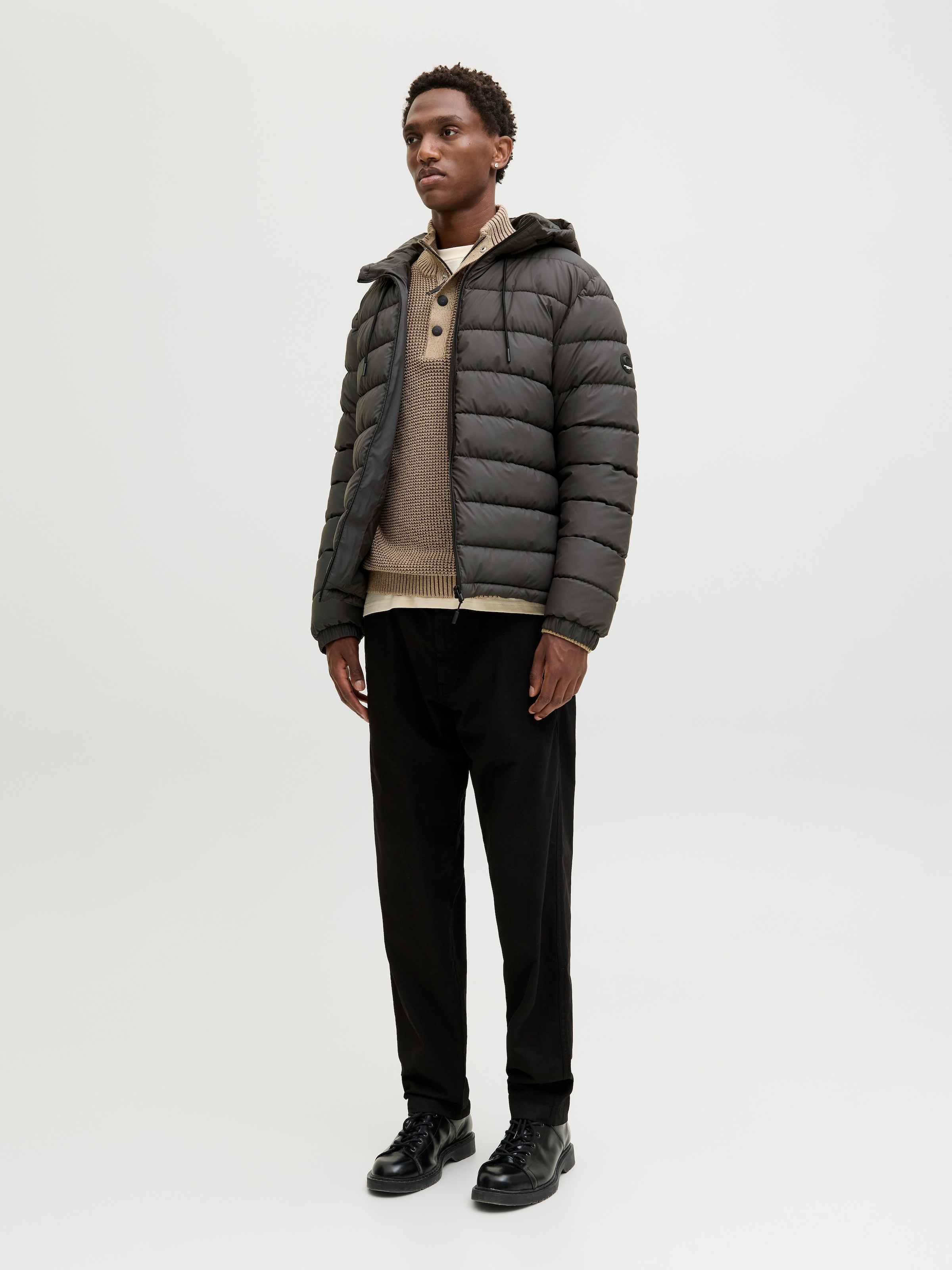 Jack & Jones Steppjacke »JCOPOINT PU PUFFER JACKET BF« mit Kapuze