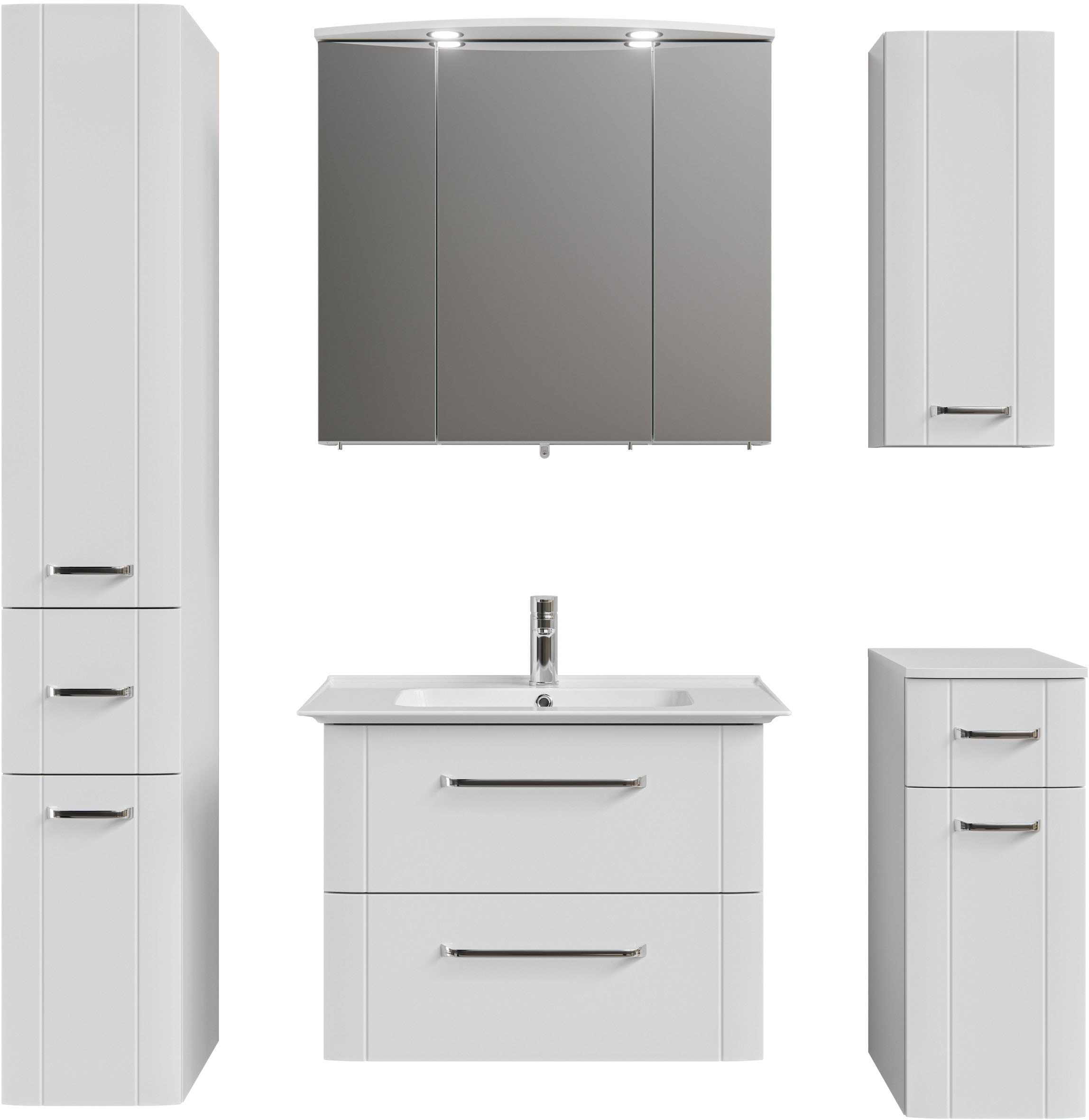 Saphir Badmöbel-Set "Badmöbel-Set Serie 3006 5-teilig Keramik-Waschtisch mi günstig online kaufen