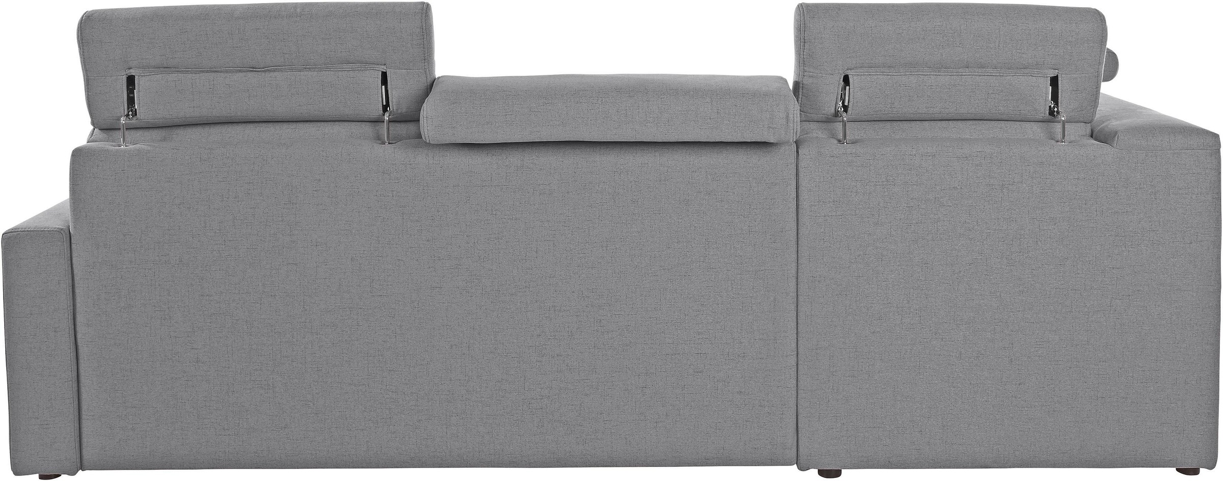 DOMO collection Ecksofa »Ava, moderne Sitzheftung mit toller Doppelnaht, komfortabel, L-Form«, mit Ottomane, inkl. Federkern, wahlweise mit Kopfteilverstellungen