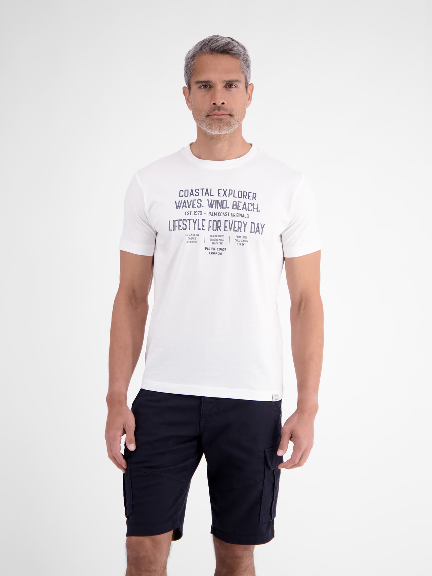 LERROS T-Shirt "Sportliches T-Shirt aus Baumwolle mit coolem Slogan-Print"