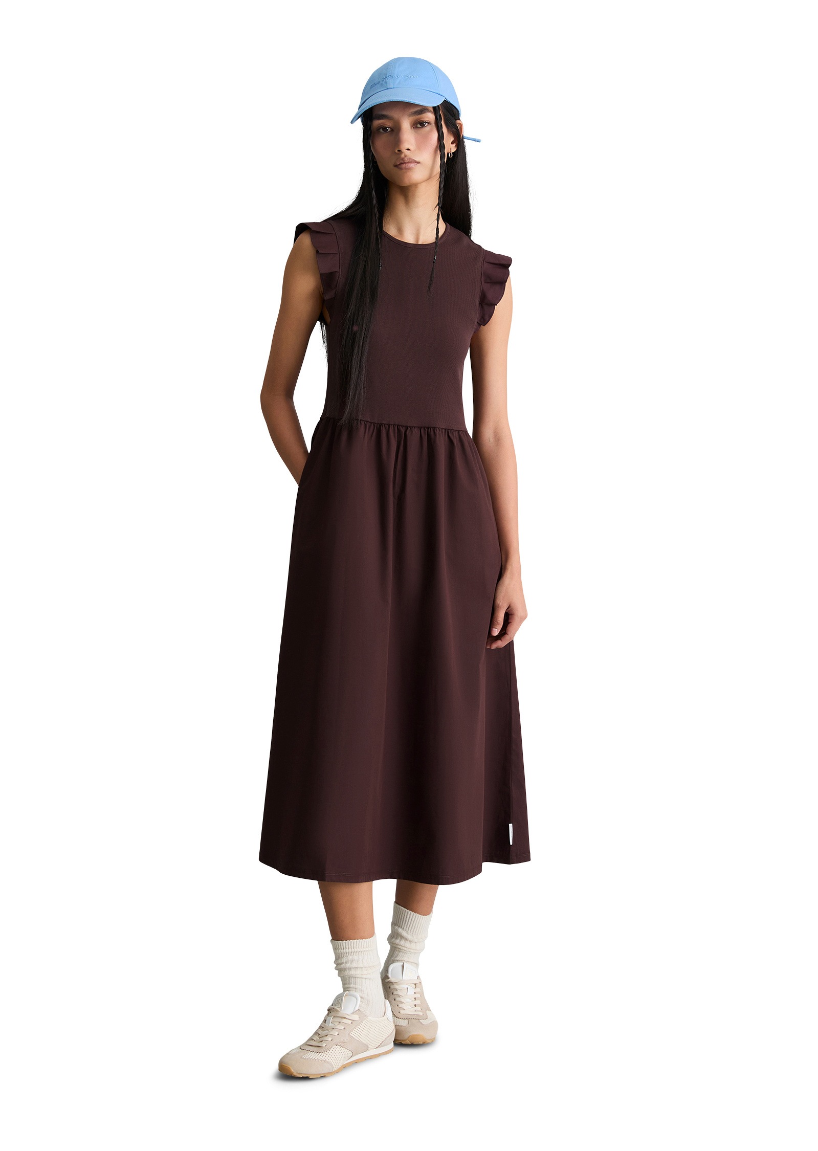 Marc O'Polo DENIM Jerseykleid »mit Baumwoll-Popelinerock«