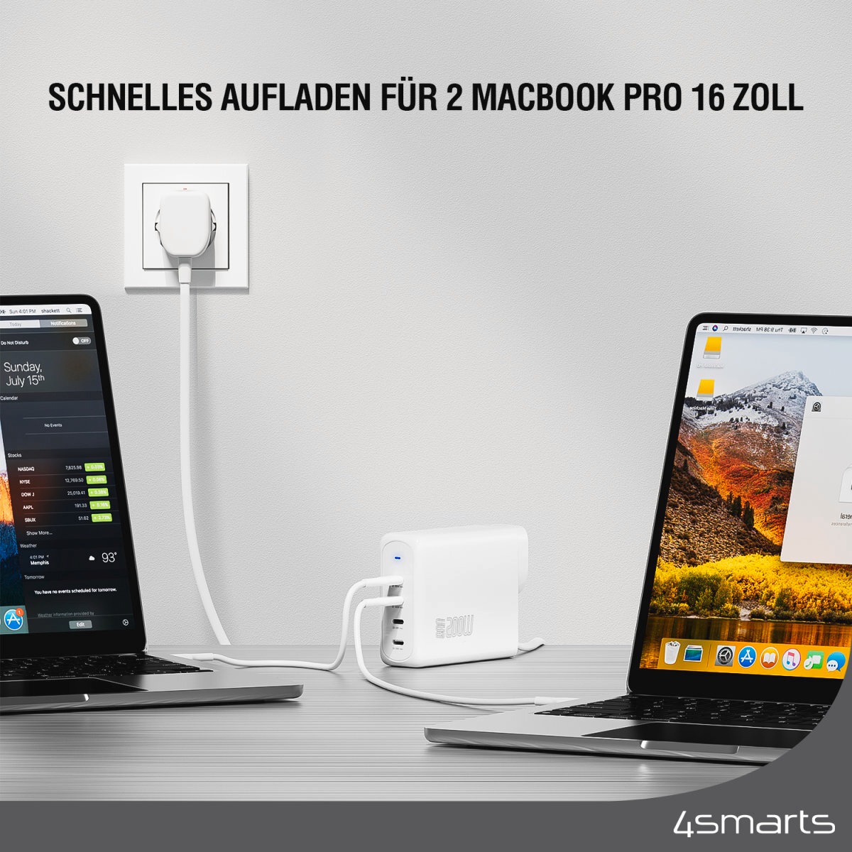 4smarts USB-Ladegerät »GaN Flex Pro 200 W 4 USB-C«