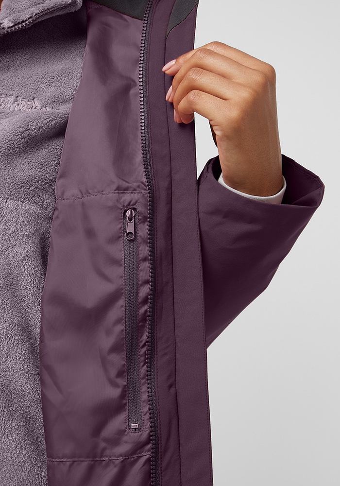 Jack Wolfskin 3-in-1-Funktionsjacke »ROTWAND 3IN1 JKT W«, mit Kapuze