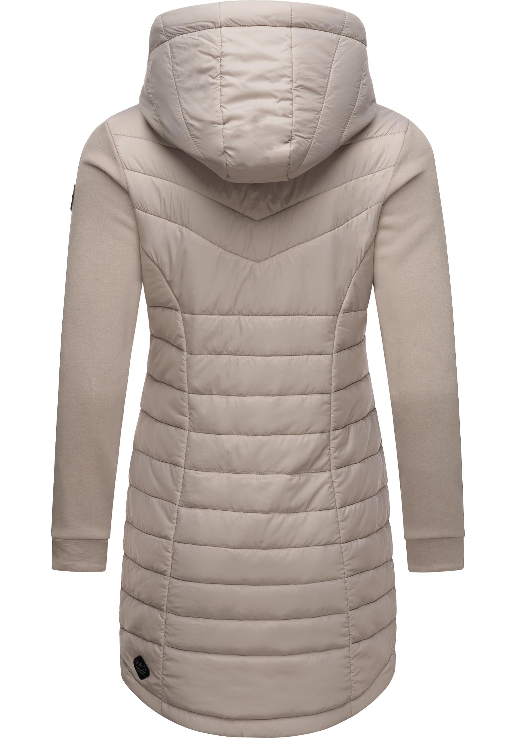 Ragwear Steppmantel »Lucinda Long«, Mantel aus modernem Materialmix mit Kapuze