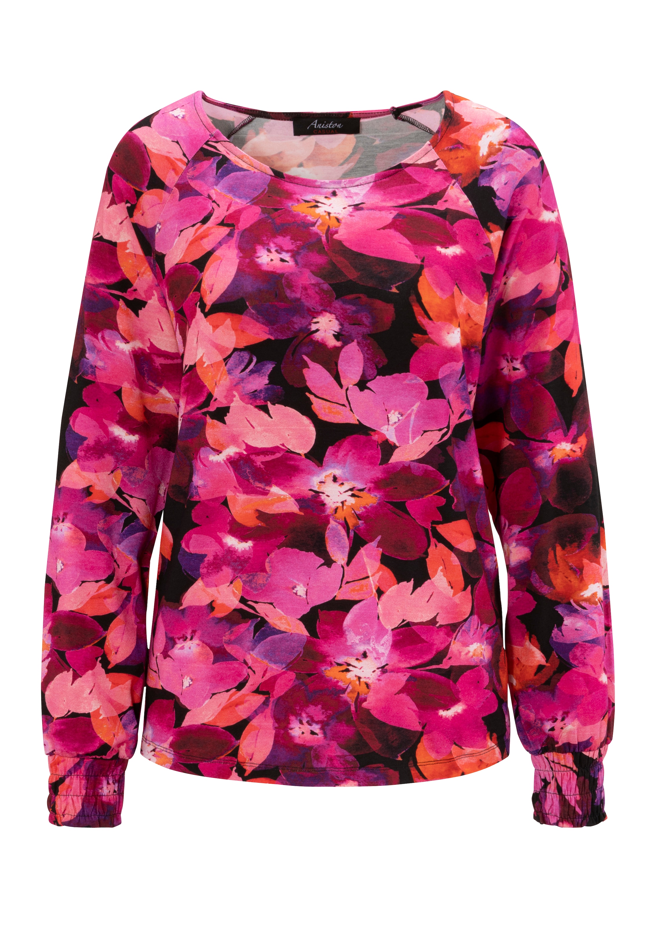 Aniston CASUAL Langarmshirt, mit bezauberndem Blumendruck - NEUE KOLLEKTION  kaufen | BAUR