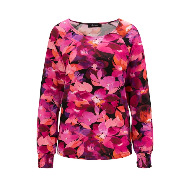 Aniston CASUAL Langarmshirt, mit bezauberndem Blumendruck - NEUE KOLLEKTION  kaufen | BAUR