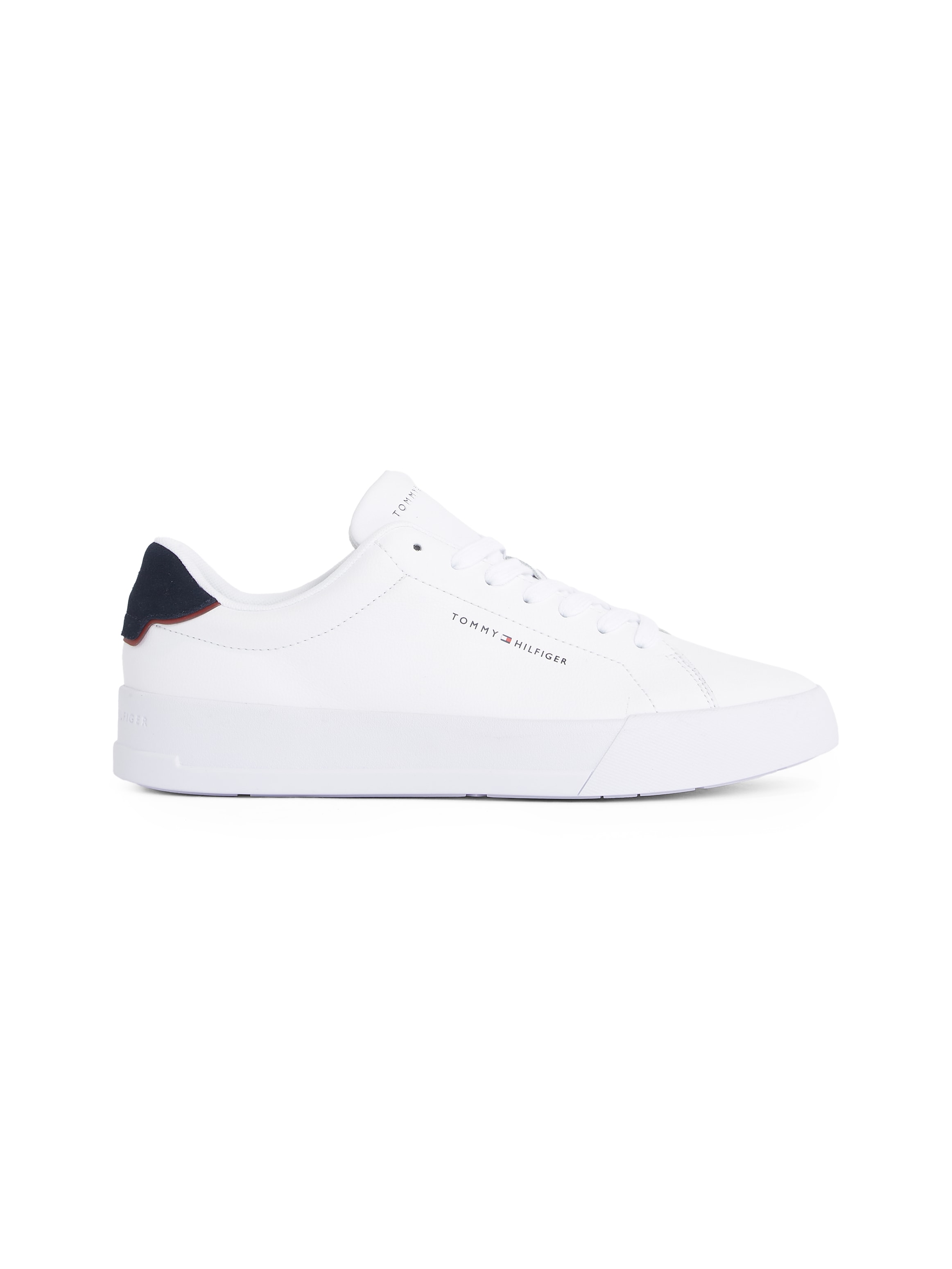 Tommy Hilfiger Plateausneaker »TH COURT LTH DETAIL ESS«, Freizeitschuh, Halbschuh, Schnürschuh mit seitlichem Logoschriftzug