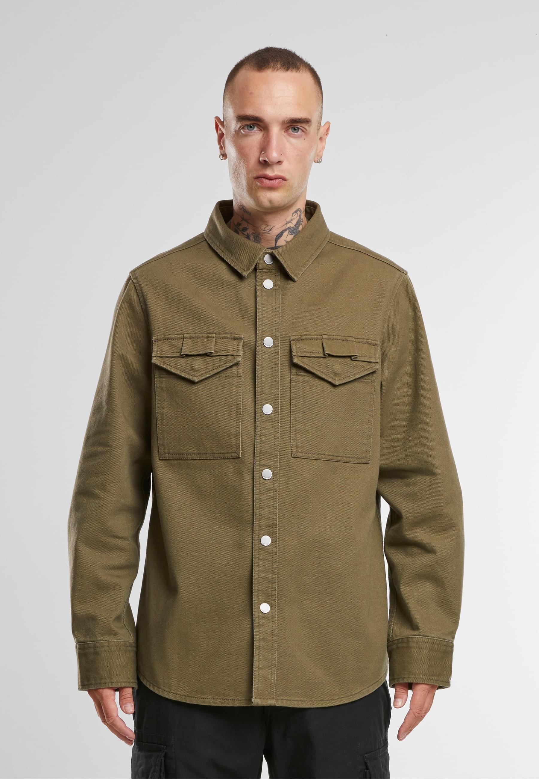 Brandit Langarmhemd »Brandit Brandit Men Heavy Twill Shirt«, (1 tlg.)