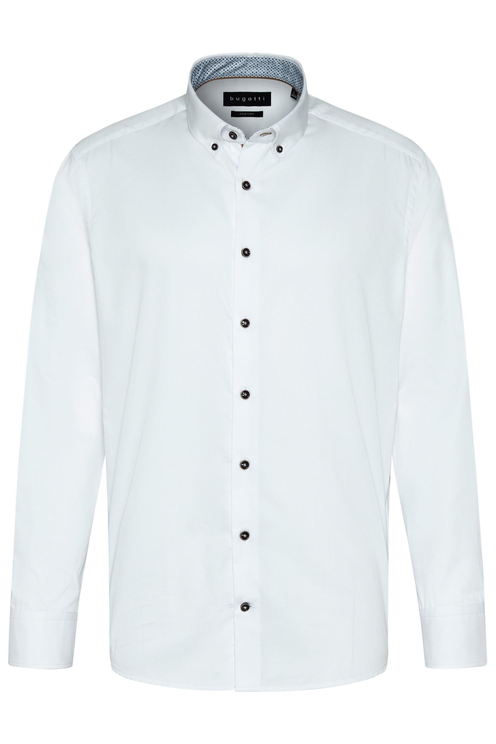 bugatti Langarmhemd, mit Button-Down-Kragen