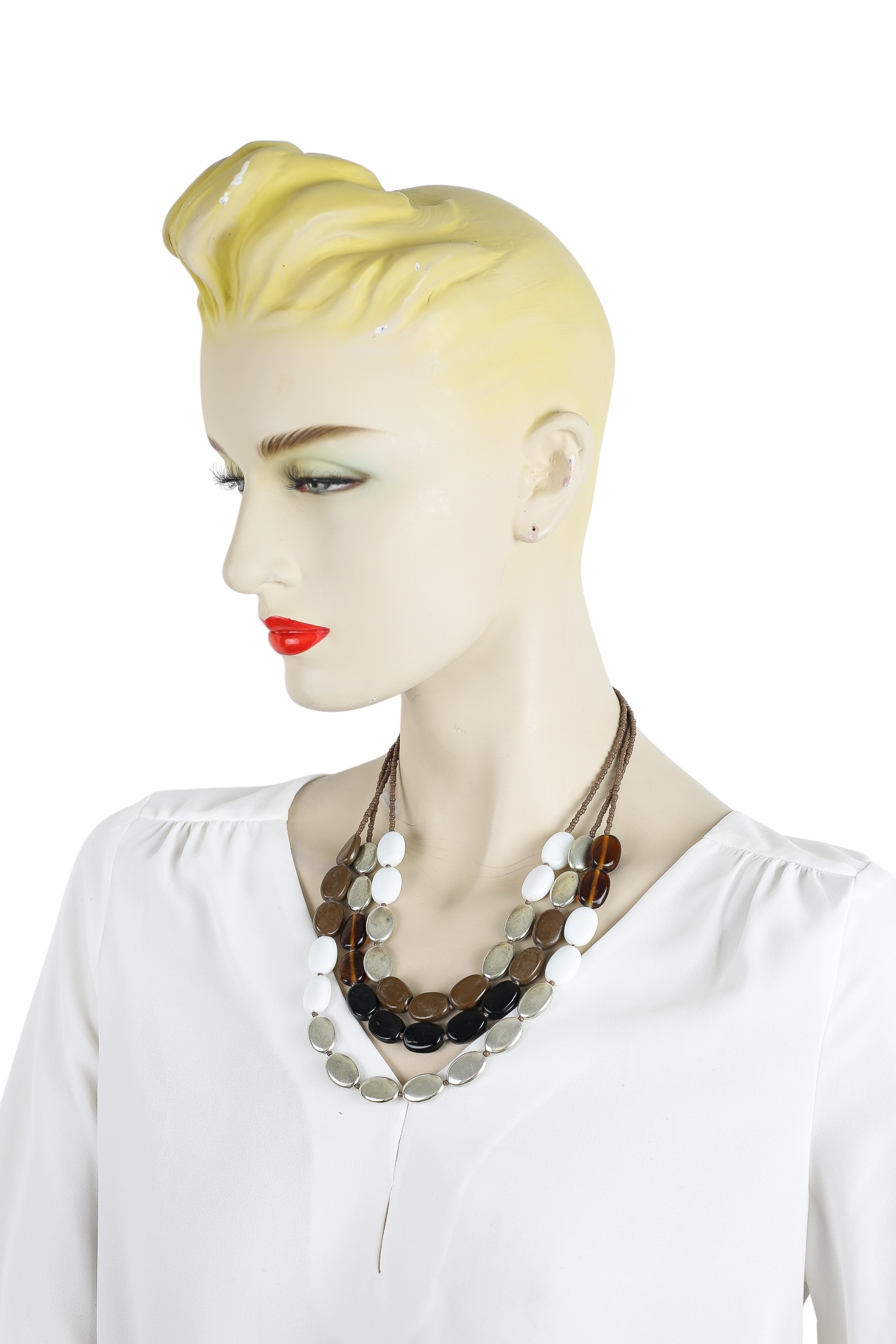 COLLEZIONE ALESSANDRO Lange Kette »Hilda«, mit ovalen Glasperlen