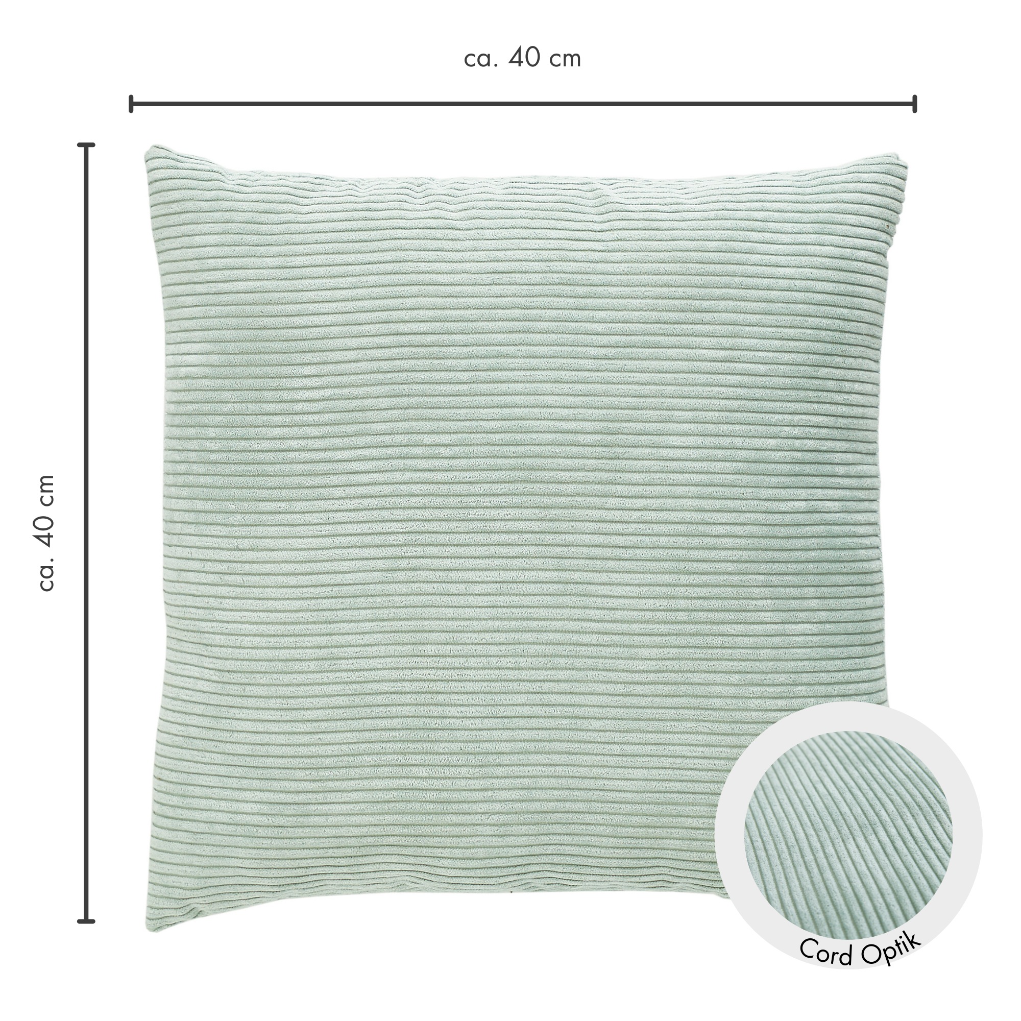 Andiamo Cord Dekokissen »Emy«, Kissenhülle mit Füllung, Sofakissen, eckig, 40x40 oder 30x50 cm