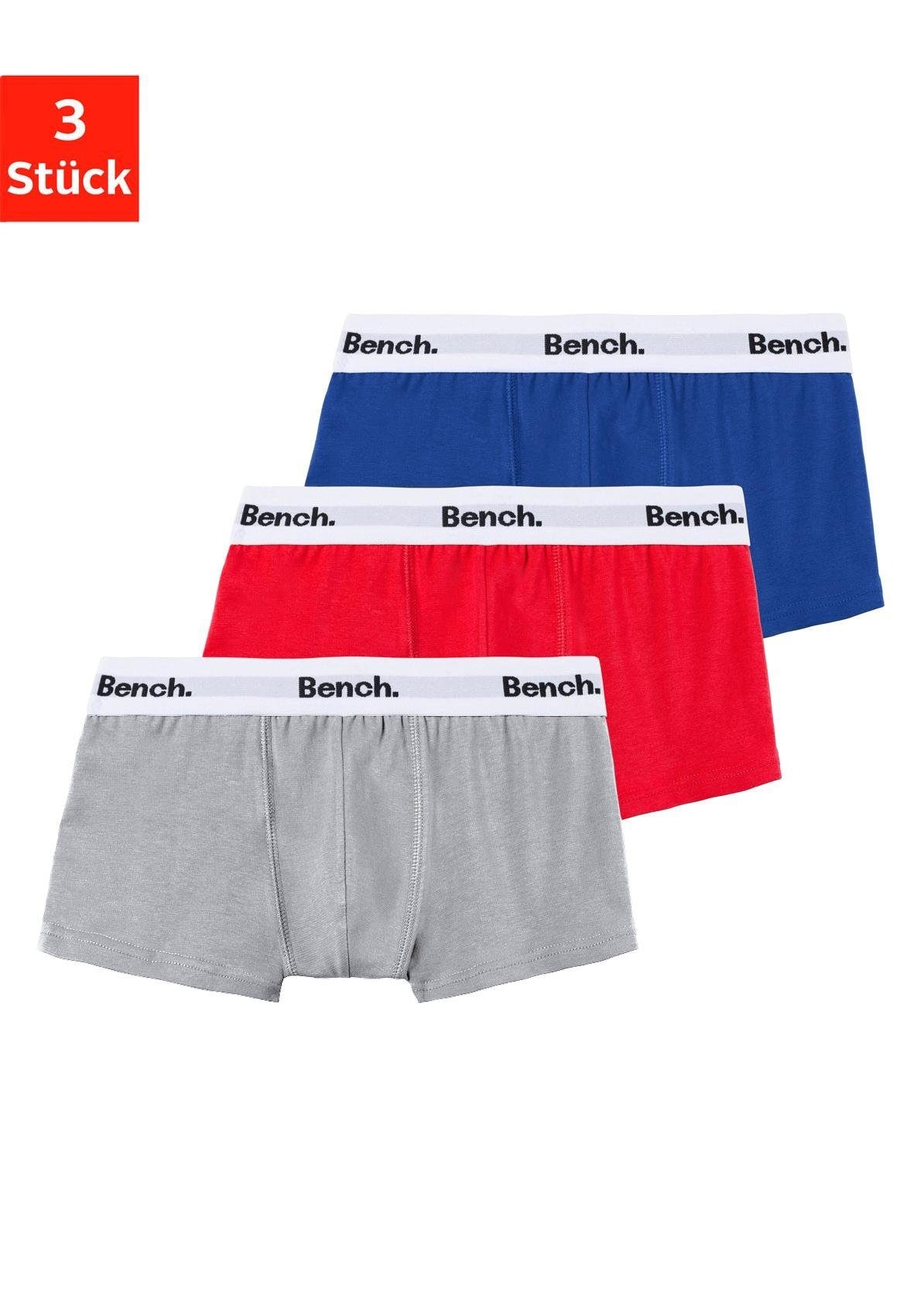 Bench. Boxer, (Packung, 3 St.), online kaufen mit | Bench weißem Bund mit Schriftzug BAUR