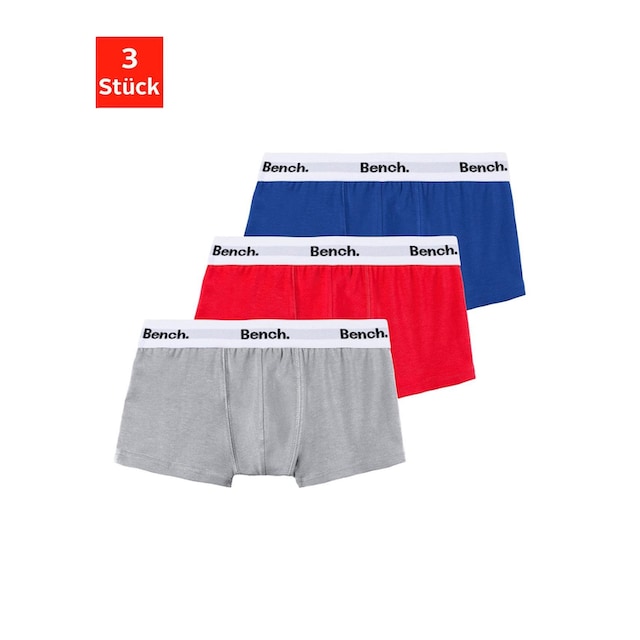 3 Boxer, (Packung, Bund St.), mit kaufen Schriftzug | online BAUR Bench weißem mit Bench.