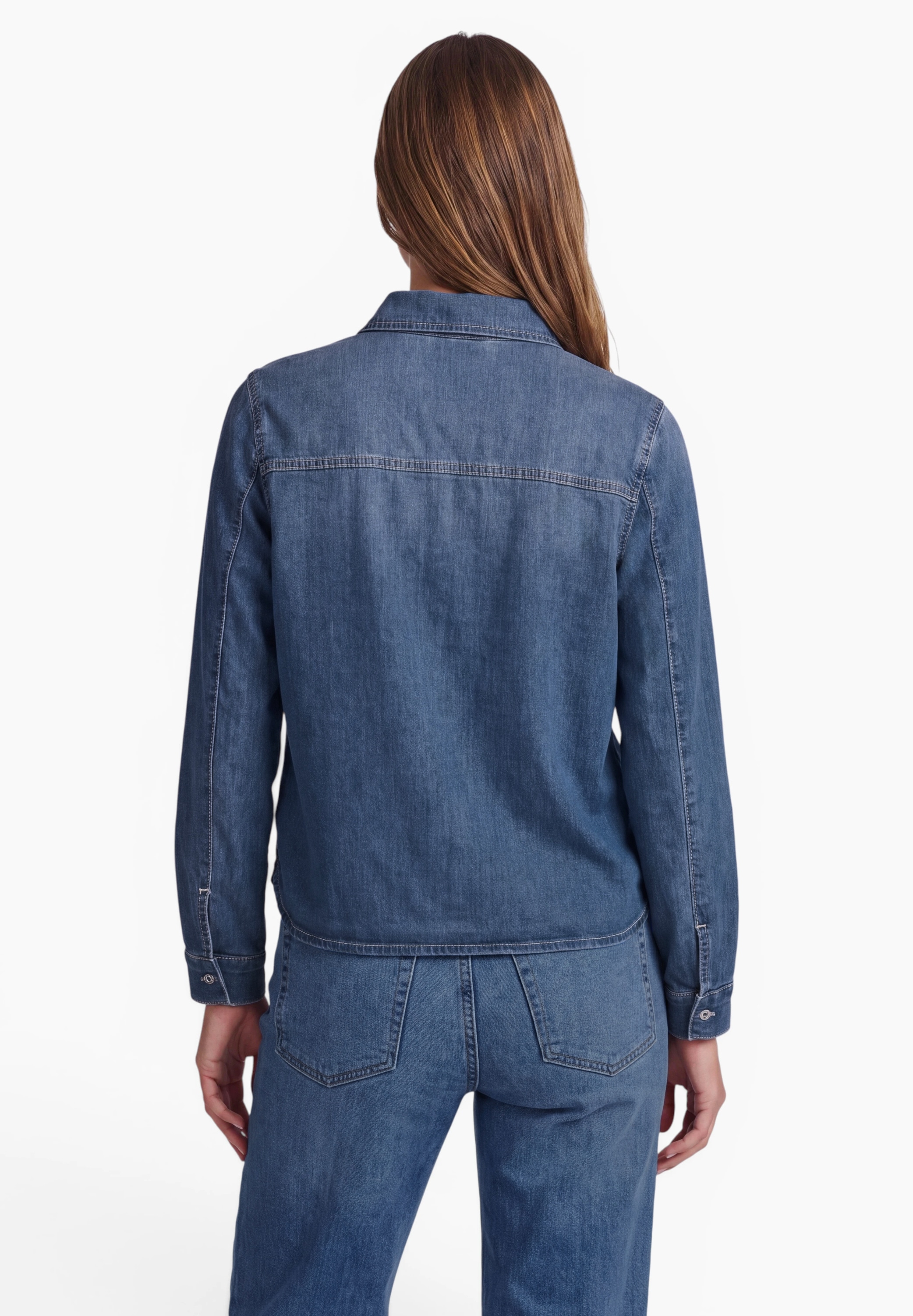 STREET ONE STUDIO Jeansbluse mit Brusttasche
