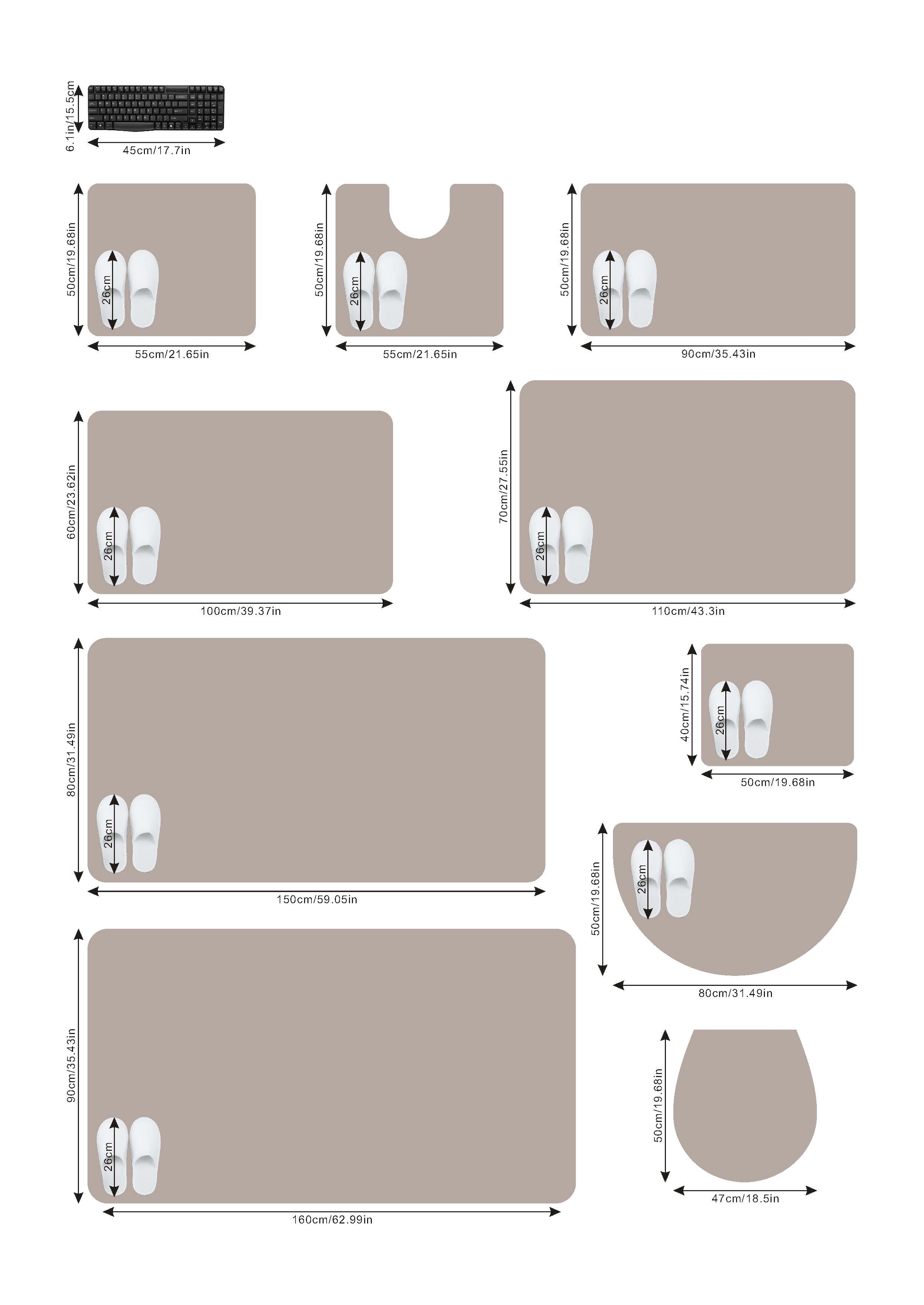 my home Badematte »Merida«, Höhe 32 mm, rutschhemmend beschichtet, fußbodenheizungsgeeignet-schnell trocknend-strapazierfähig, Badteppich, Uni Farben, rechteckig, rund & als 2-tlg. Set erhältlich