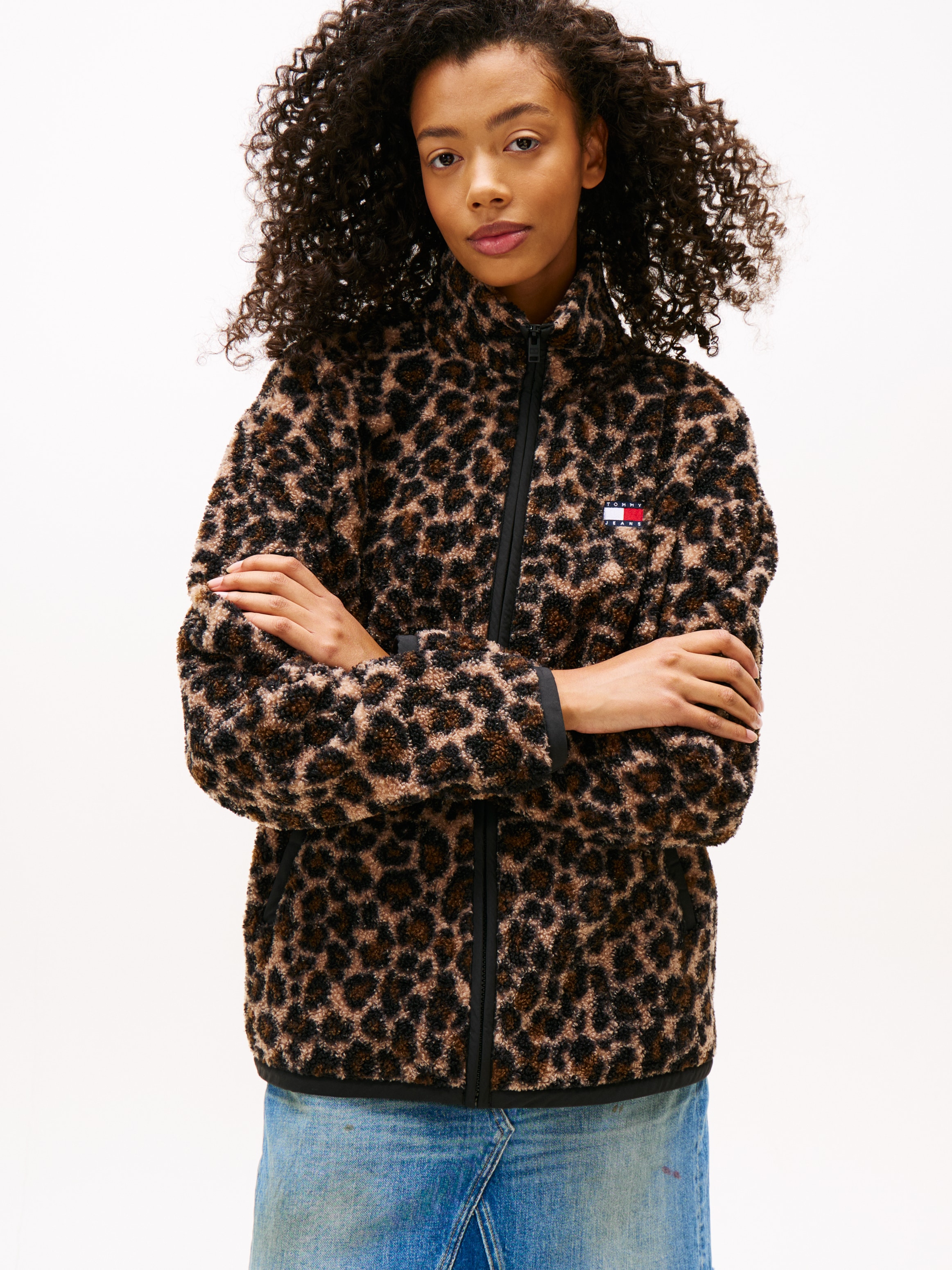 Tommy Jeans Sweatjacke "TJW ZIP THROUGH BADGE TEDDY" günstig online kaufen