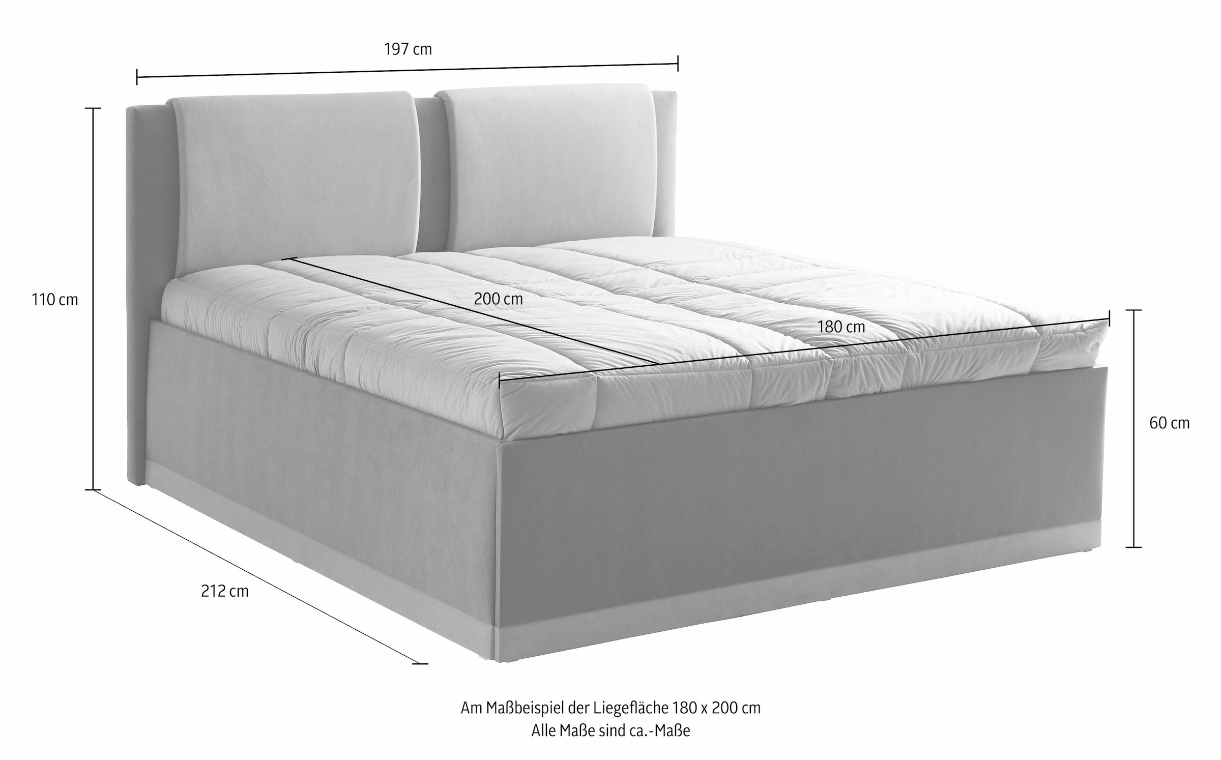 Westfalia Schlafkomfort Polsterbett, und BAUR kaufen mit | Bettkasten Tagesdecke