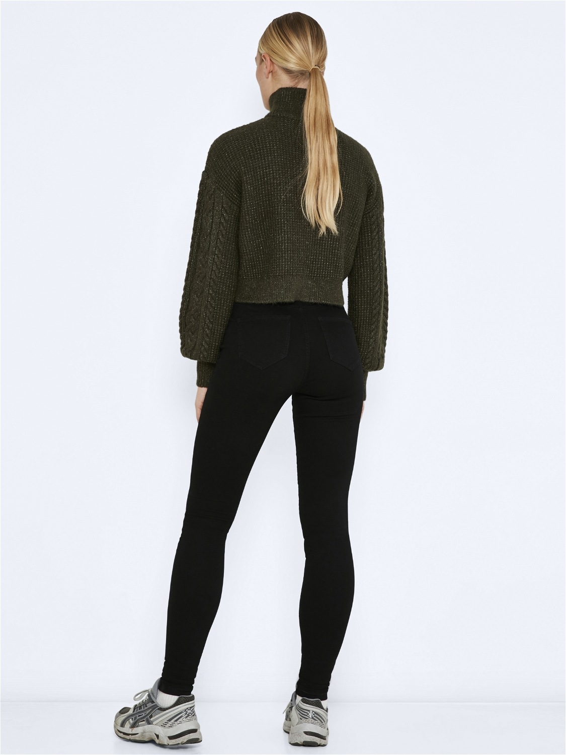 Noisy may Skinny-fit-Jeans "NMCALLIE HW SKINNY BLACK JEANS NOOS" günstig online kaufen