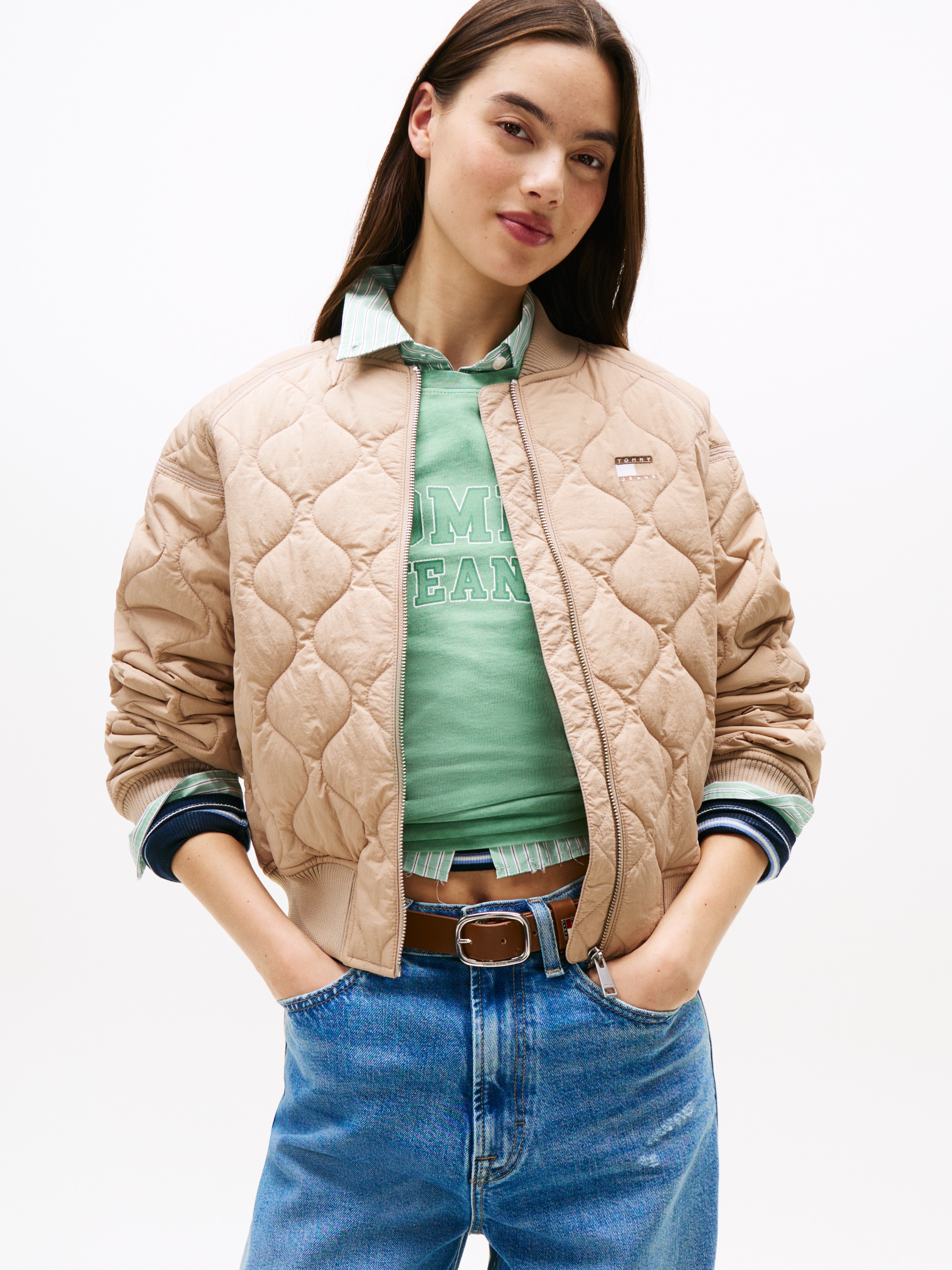 Tommy Jeans Bomberjacke "TJW QUILTED BOMBER", ohne Kapuze günstig online kaufen
