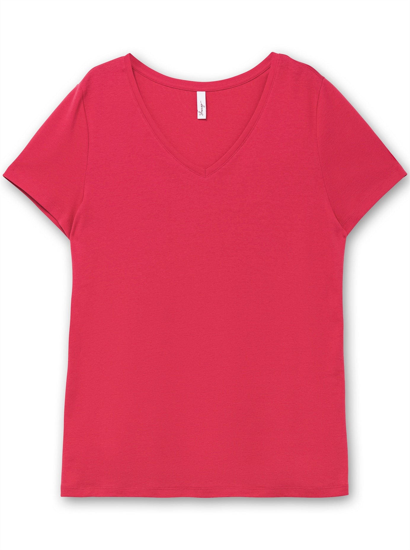 Sheego T-Shirt Damen Magenta Größe 56/58 3