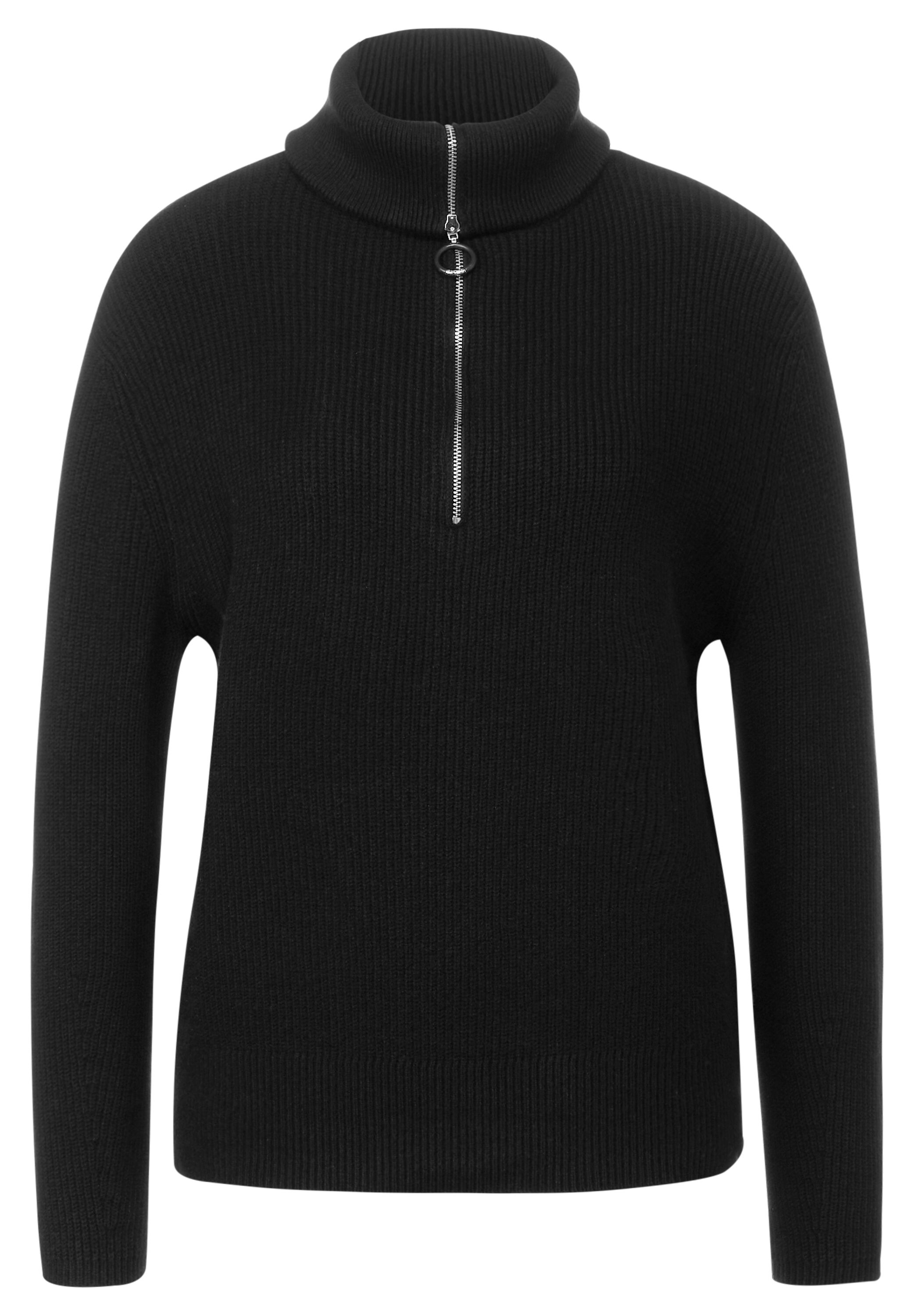 STREET ONE Strickpullover, mit Zipper