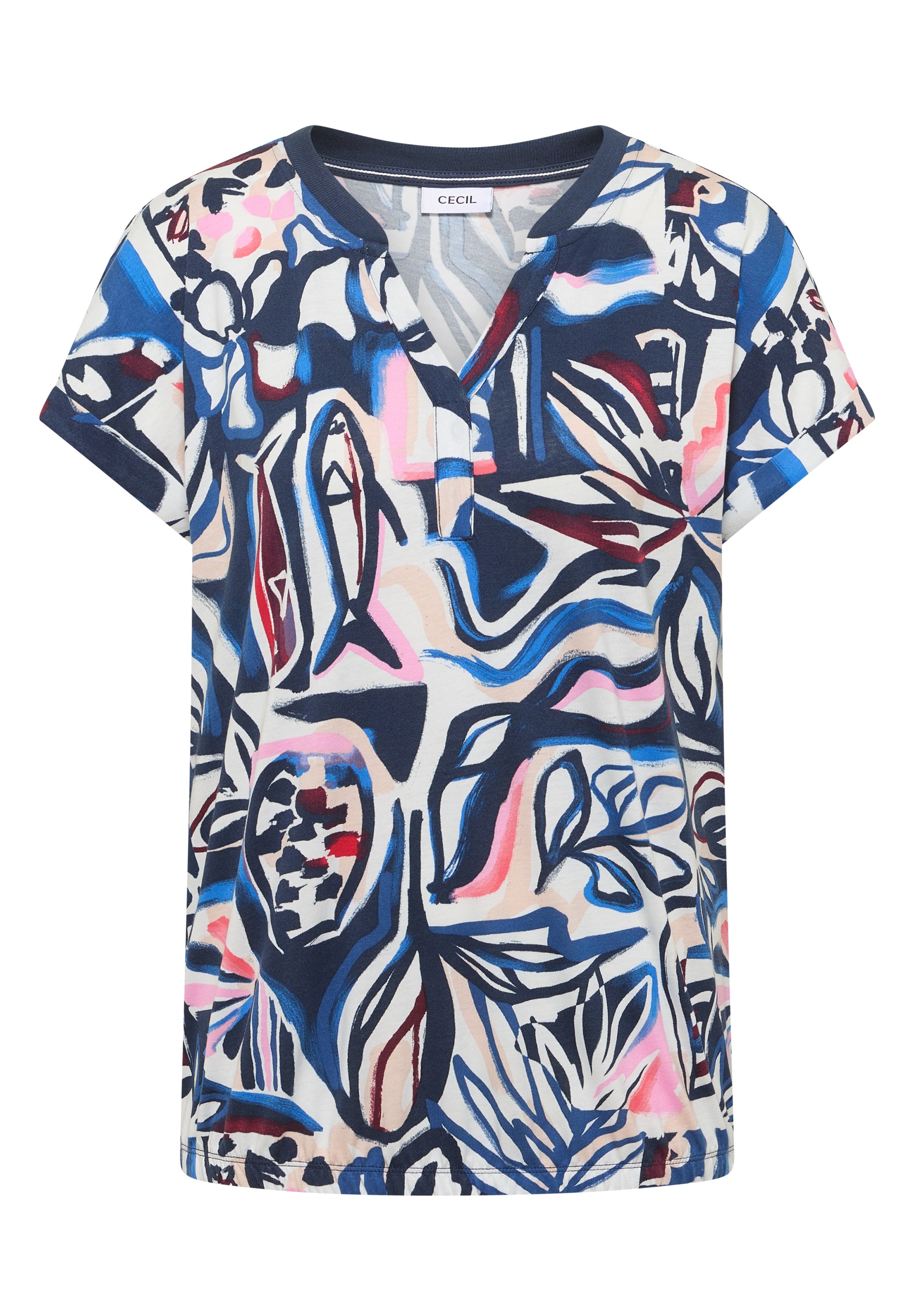 Cecil Print Tunic Shirt Universal Blue Size L 3