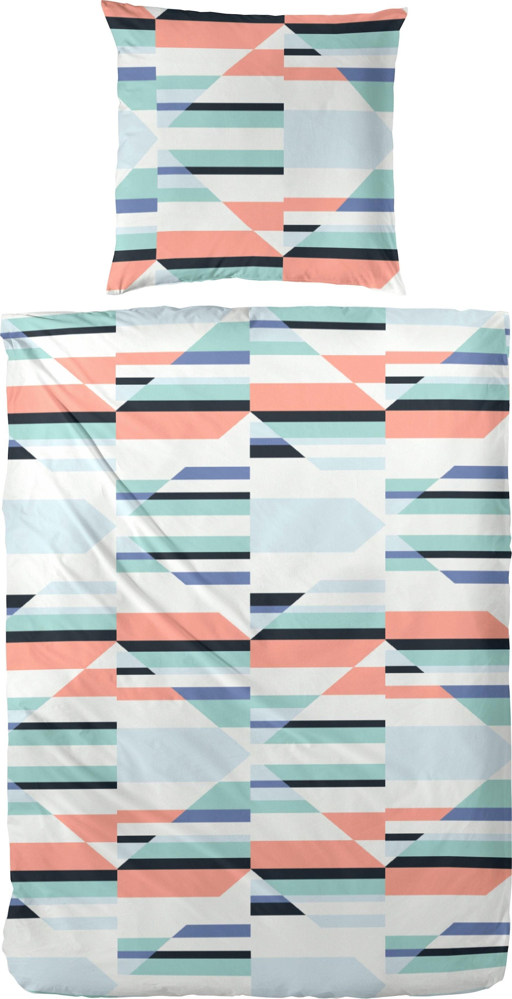 Primera Bettwäsche "Kaleidoskop" 2 Stk. tlg. mit geometrisch strukturierten günstig online kaufen