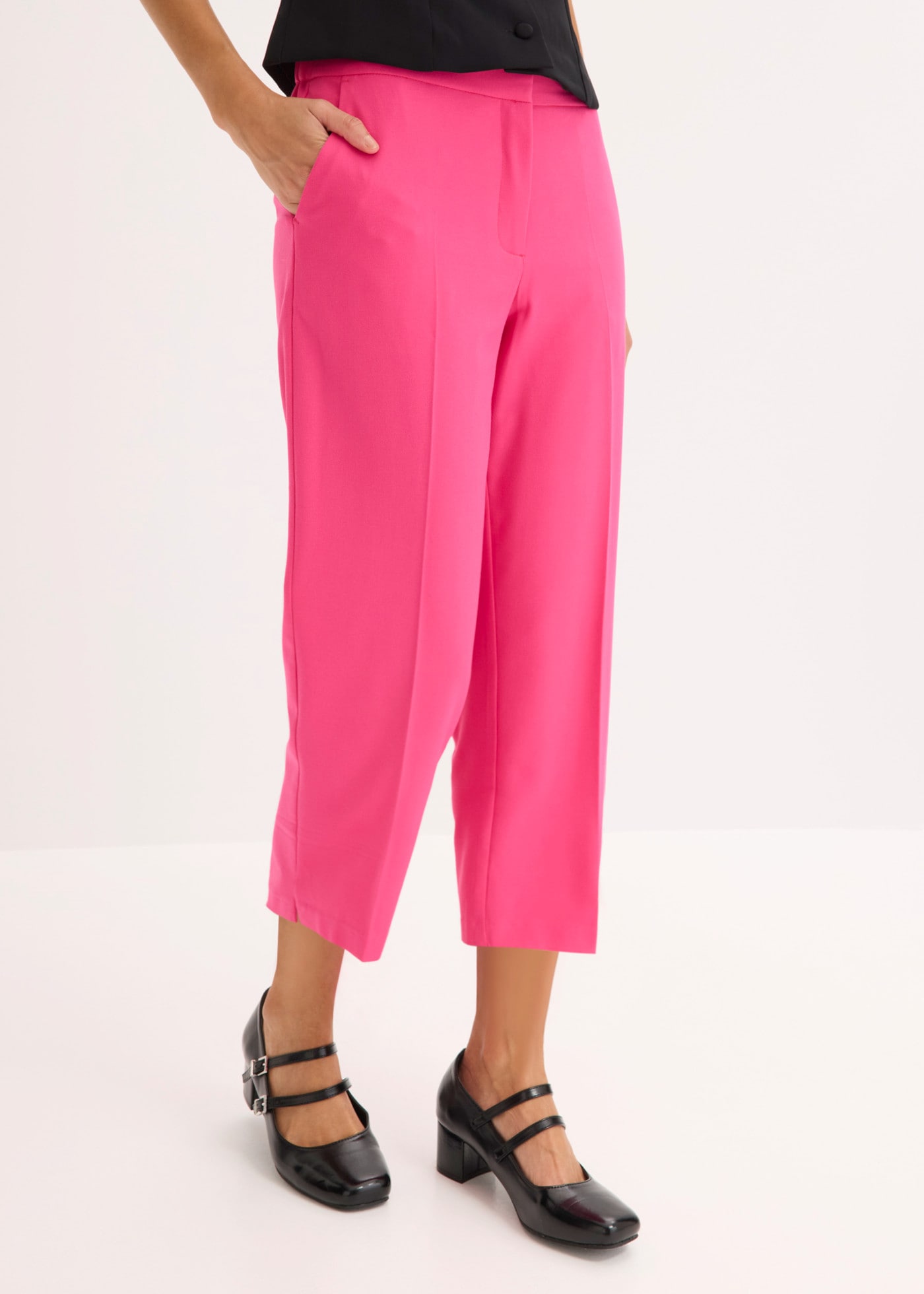 bonprix 3/4-Hose  Regular Fit, mit Schlitz, aus Polyester, Viskose und Elasthan