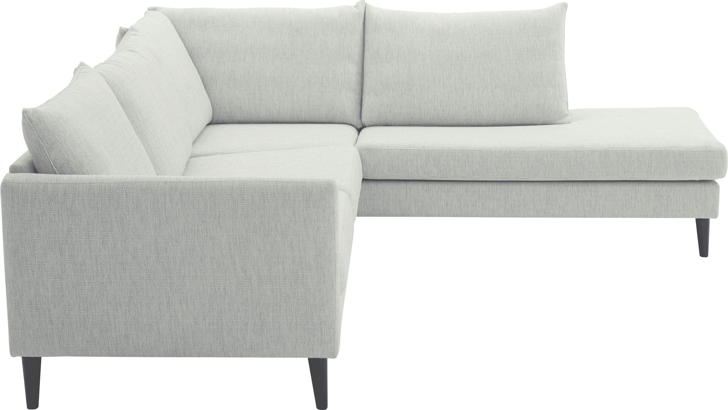 ATLANTIC home collection Ecksofa »Rekvik L-Form«, mit Wellenunterfederung, mit Massivholzfüßen