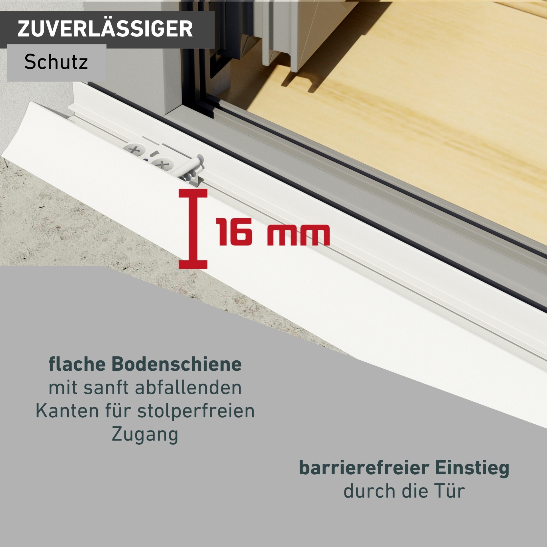 Windhager Insektenschutz-Tür »Expert für Einzeltüren mit Alurahmen, Fliegengitter Tür Plissee weiß« Plissee‑Insektenschutz für Balkon‑ und Terrassentüren, 240 x 120 cm